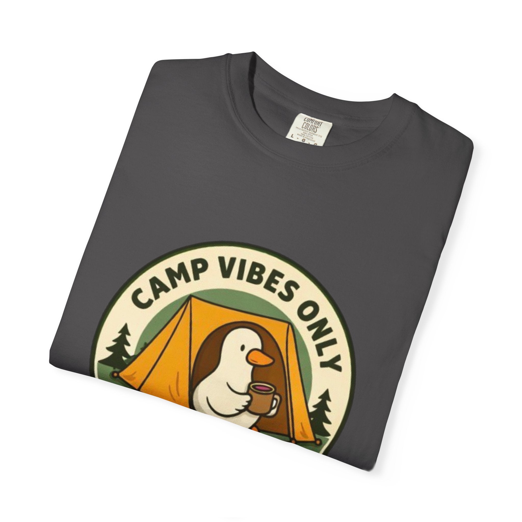 Camp Vibes Only T-Shirt | Cute Duck Camping Graphic Tee