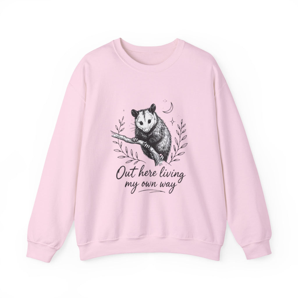 Opossum "Out Here Living My Own Way" Crewneck Sweatshirt