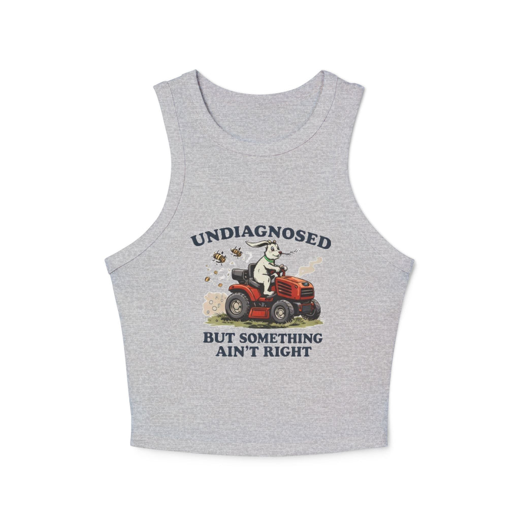 Racer Tank | Undiagnosed But Something Ain't Right Lawn Mower Graphic Tank