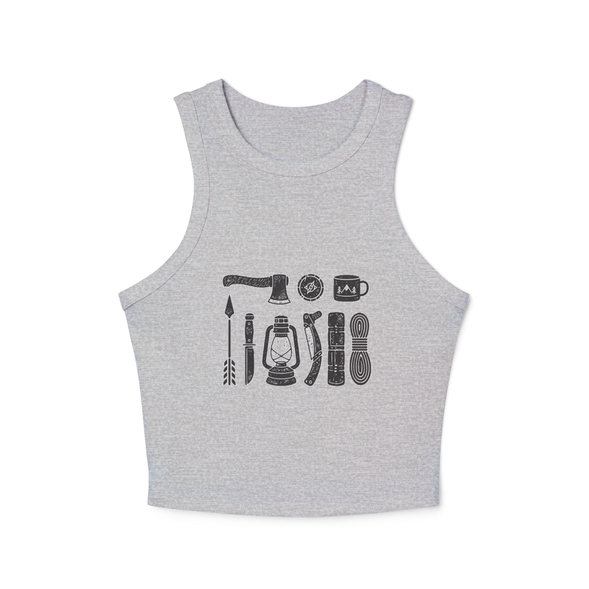 Camping Gear Graphic Tank Top | Womens Outdoor Adventure Racer
