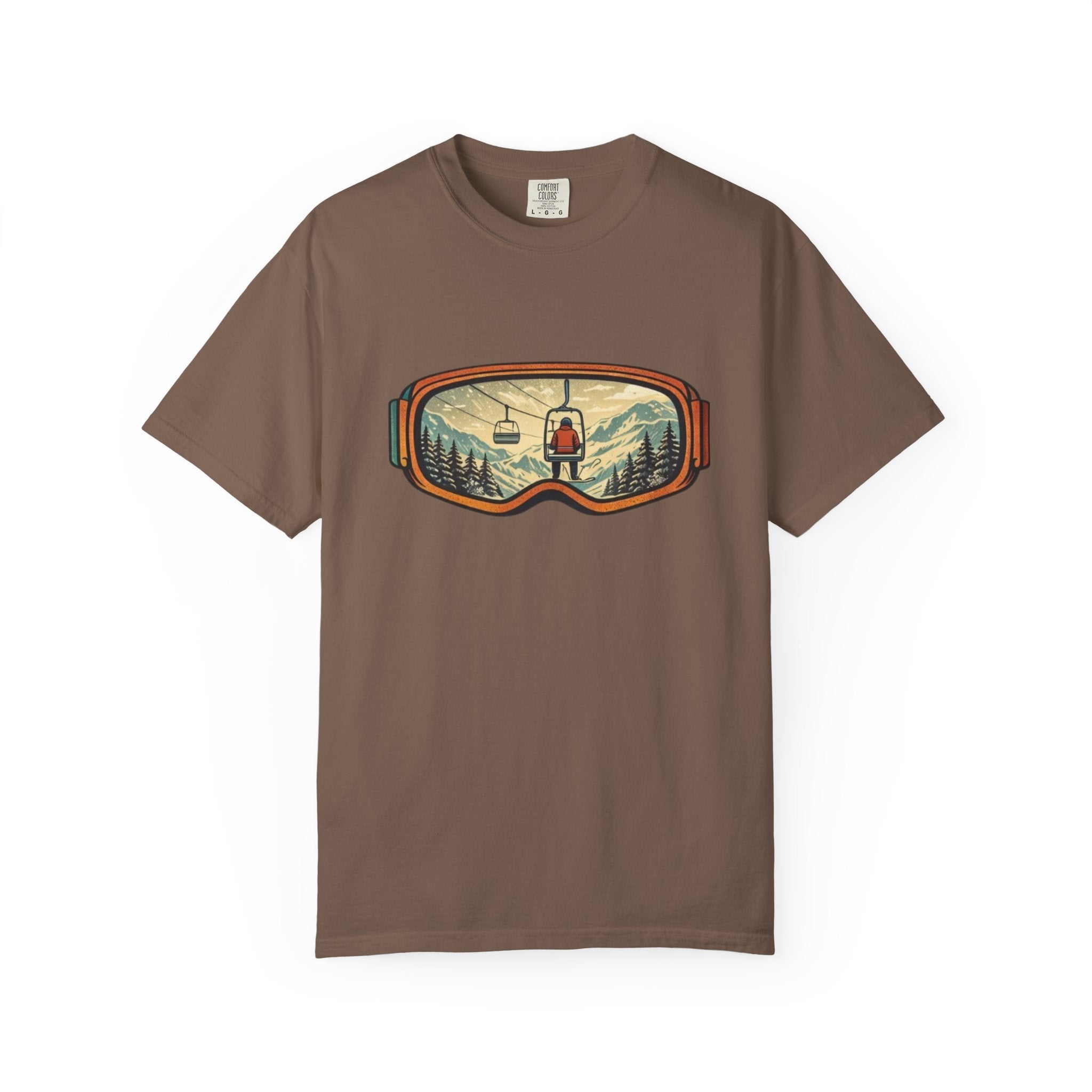 Retro Ski Lift Mountain T-Shirt | Snowboard Goggles Scene