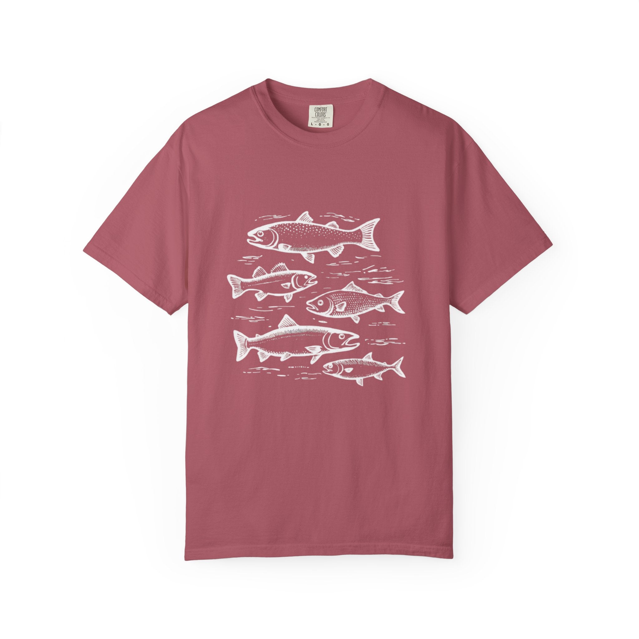 Fish Collection Garment-Dyed T-Shirt | Simple Marine Design