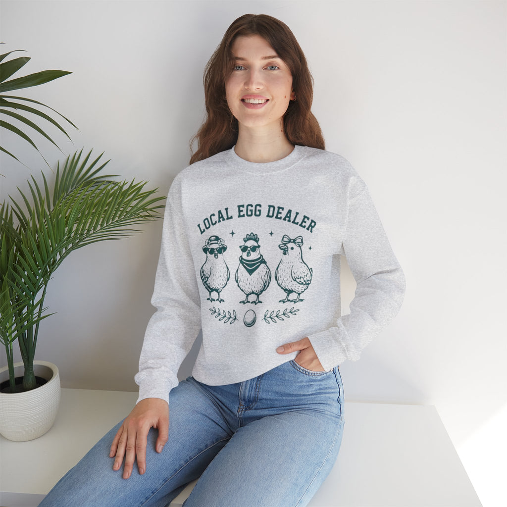 Sweatshirt | "Local Egg Dealer" Cute Chicken Farm Crewneck
