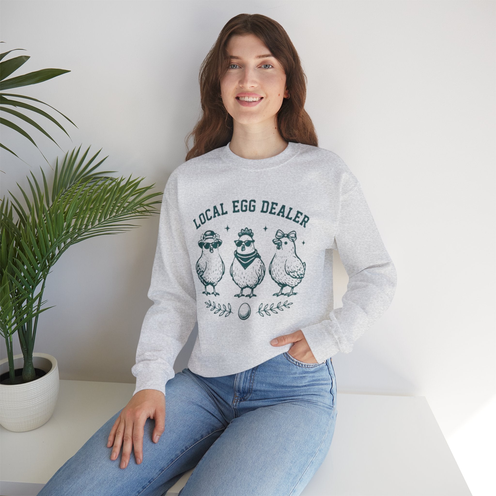 Sweatshirt | "Local Egg Dealer" Cute Chicken Farm Crewneck