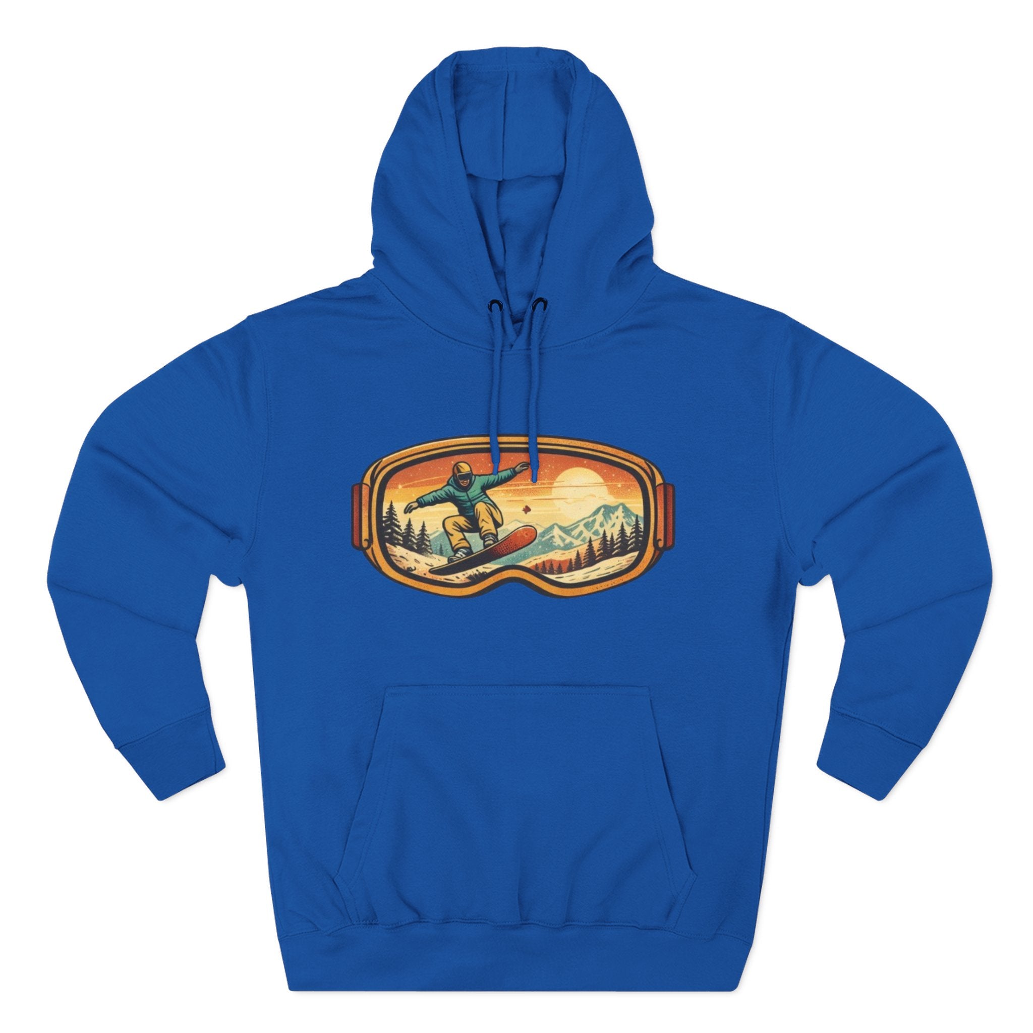 Snowboarder Goggles Graphic Hoodie | Vintage Mountain Ski Snowboarding Design