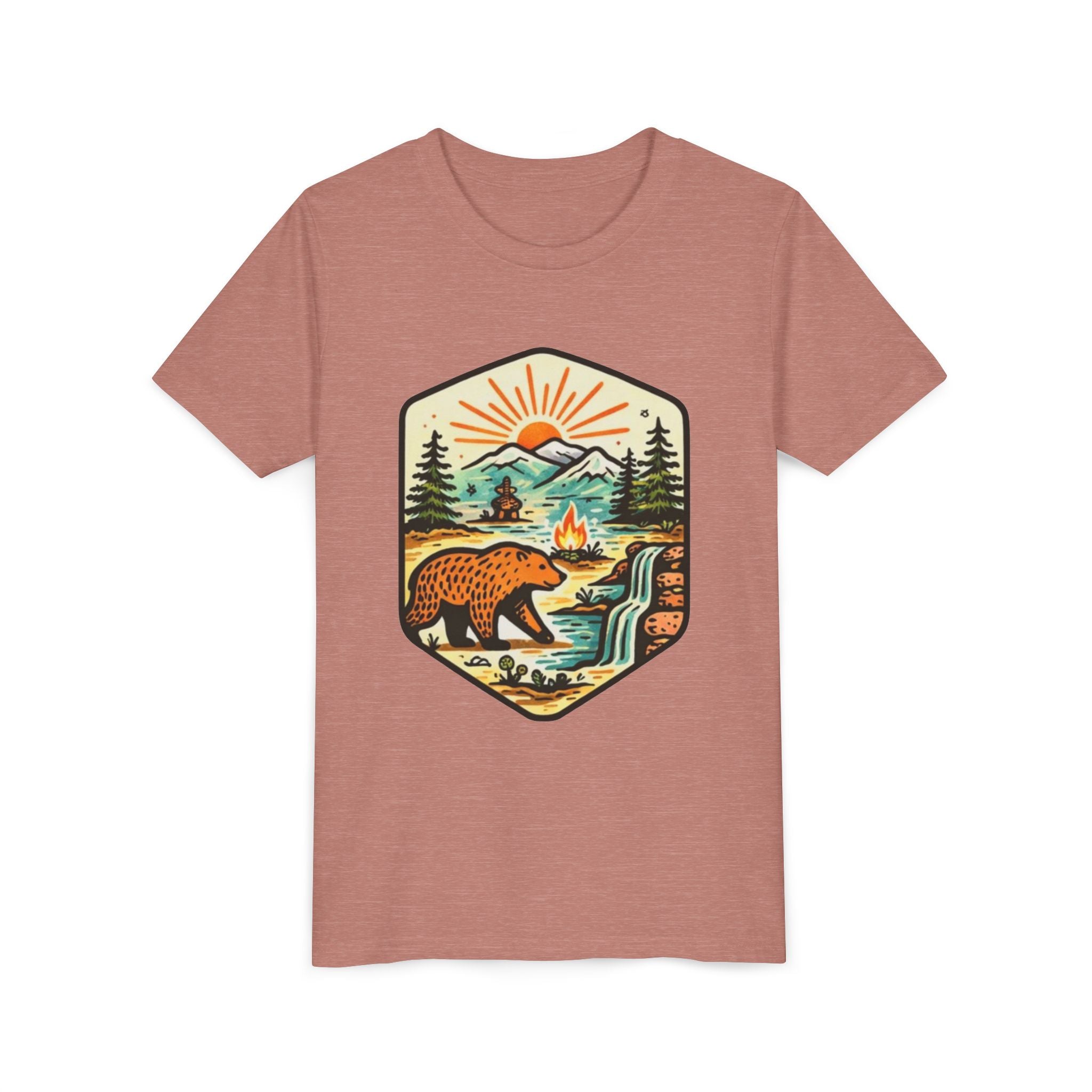Youth Tee | Bear Camping Adventure Graphic Shirt