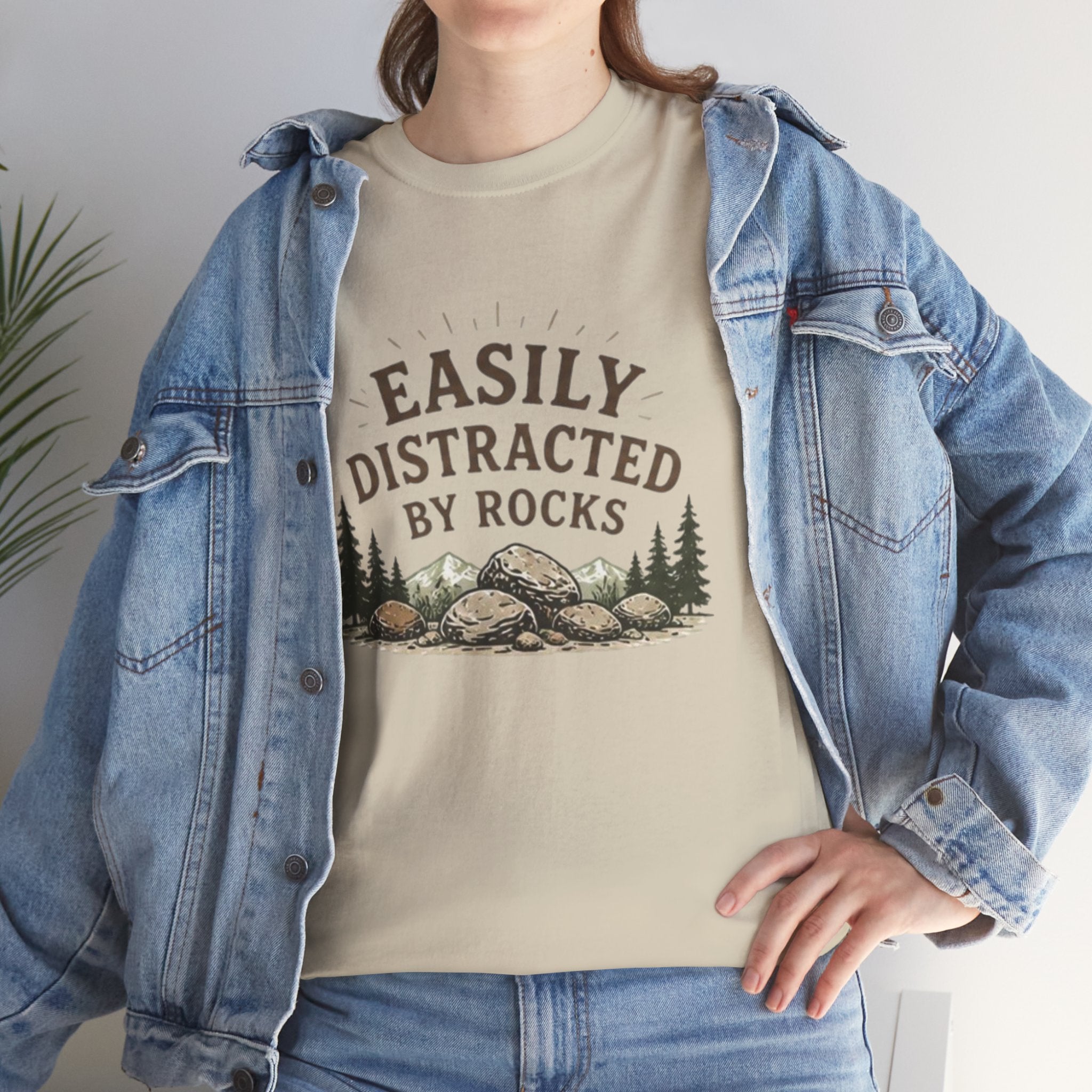 Easily Distracted by Rocks T-Shirt | Funny Geology Lover Tee