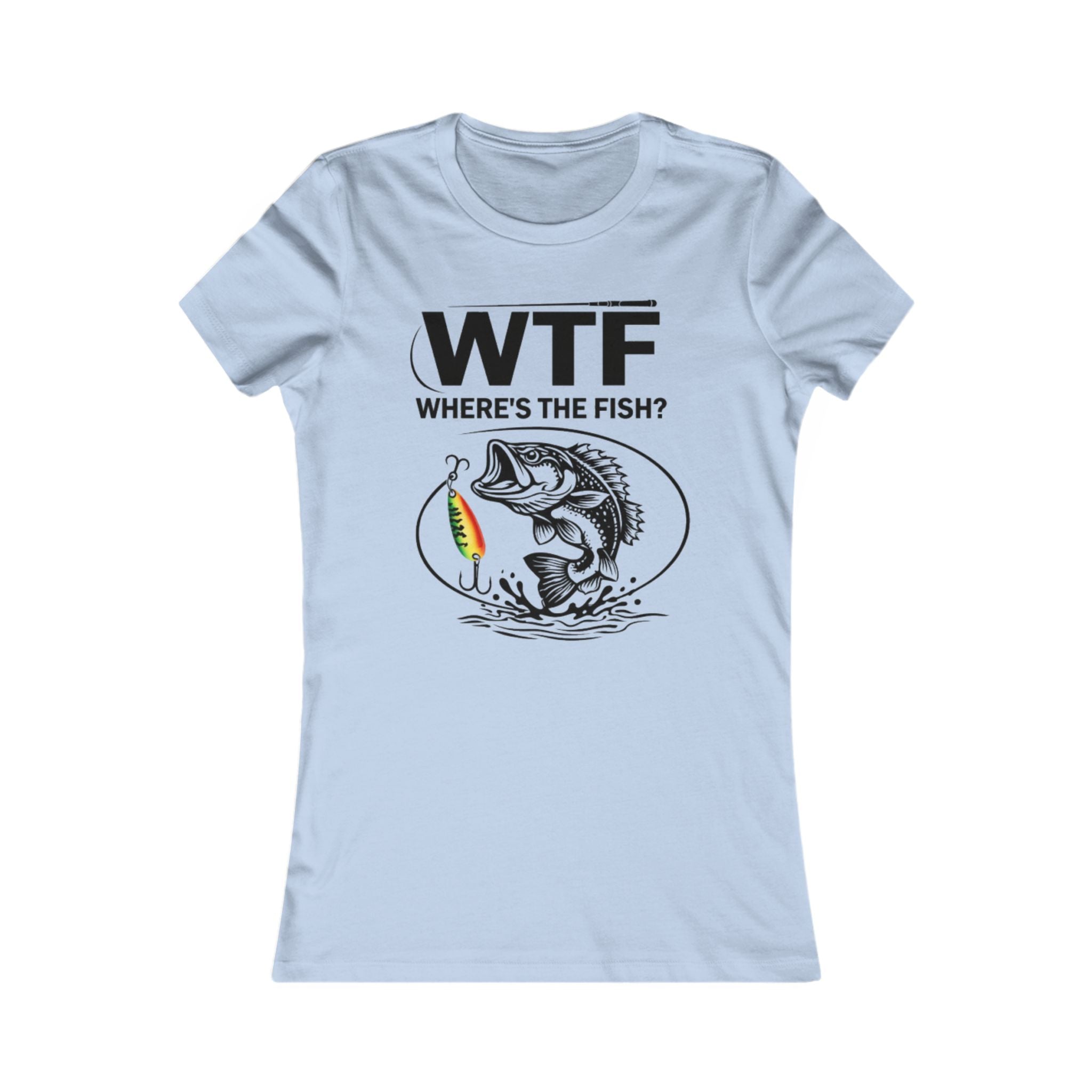WTF Where's The Fish? Women's Fishing Graphic Tee | Funny Bass Angler Shirt