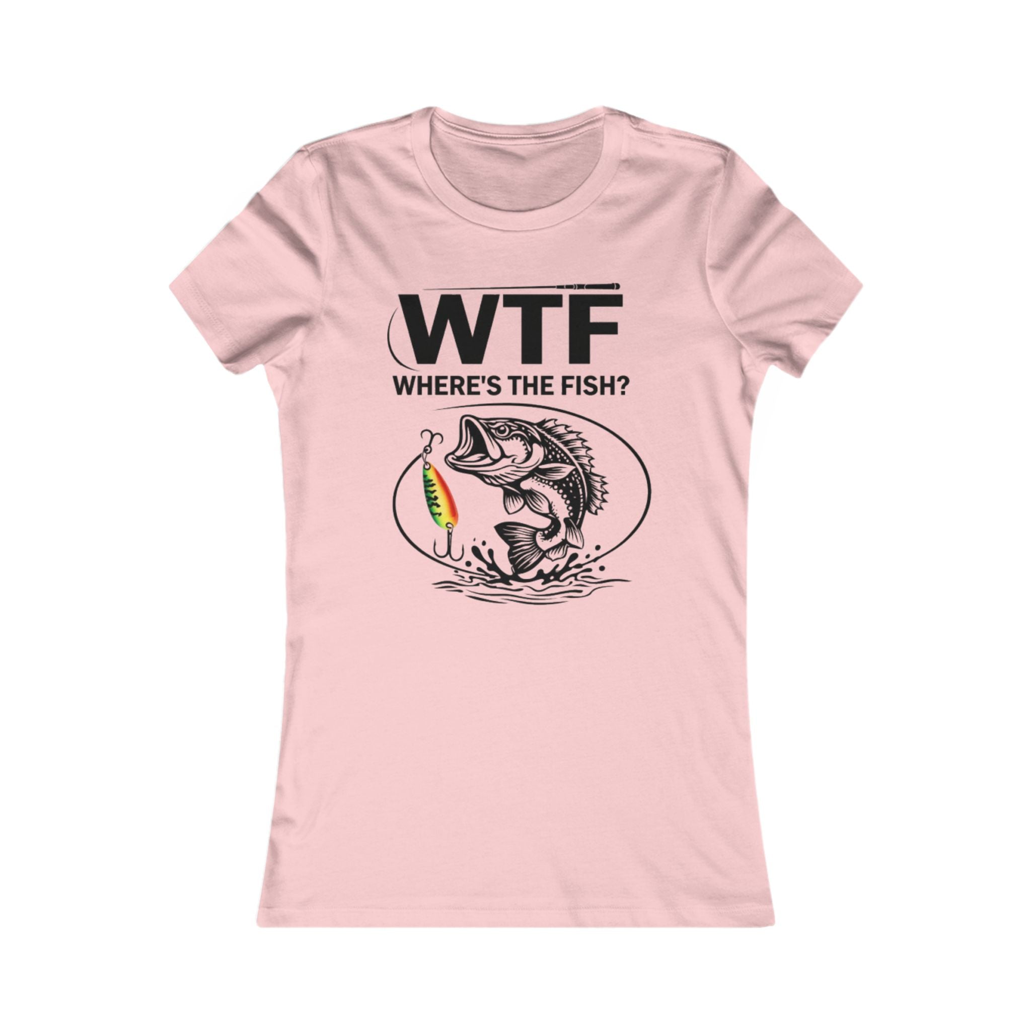 WTF Where's The Fish? Women's Fishing Graphic Tee | Funny Bass Angler Shirt