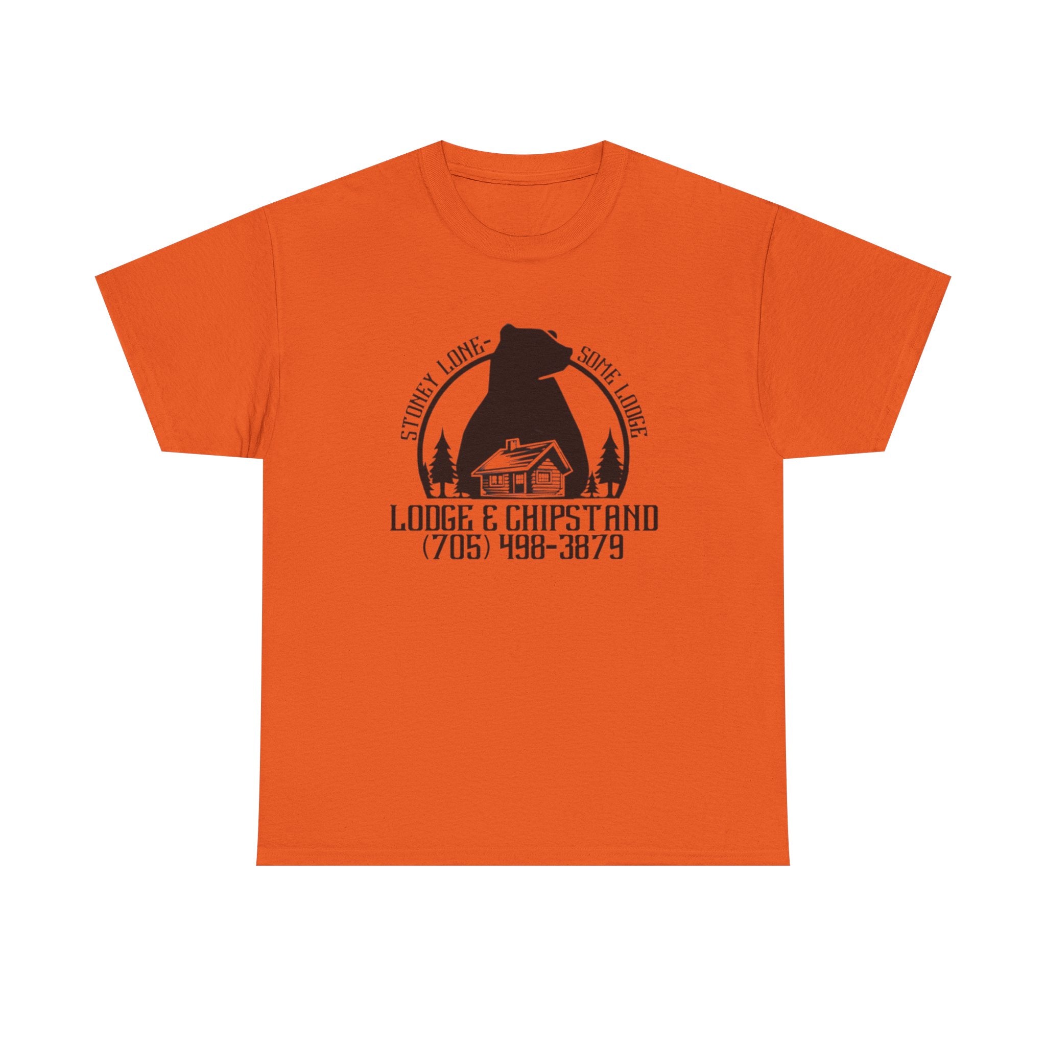 Hunting Fishing Lodge T‑Shirt | Lodge & Chip stand Cabin Vintage Tee