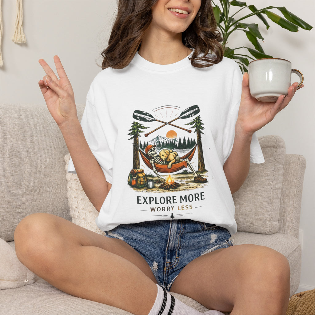 Explore More Worry Less Campfire T-Shirt
