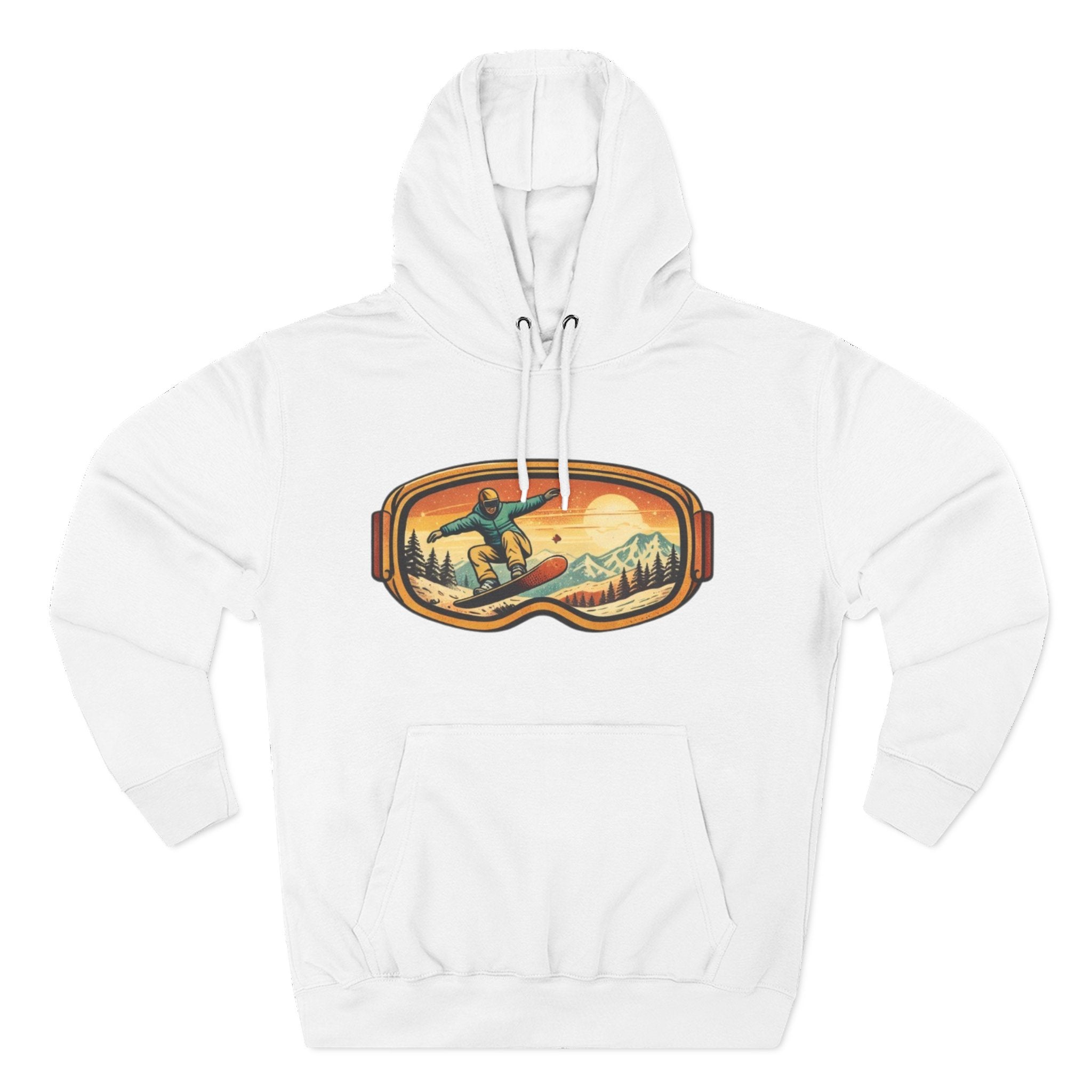 Snowboarder Goggles Graphic Hoodie | Vintage Mountain Ski Snowboarding Design