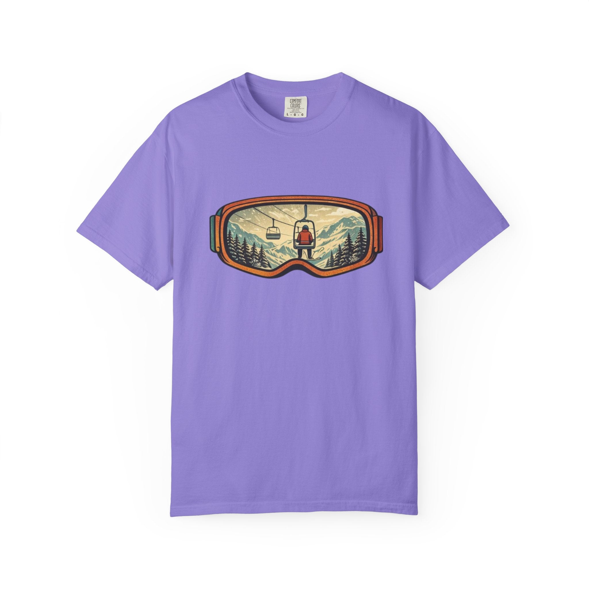 Retro Ski Lift Mountain T-Shirt | Snowboard Goggles Scene