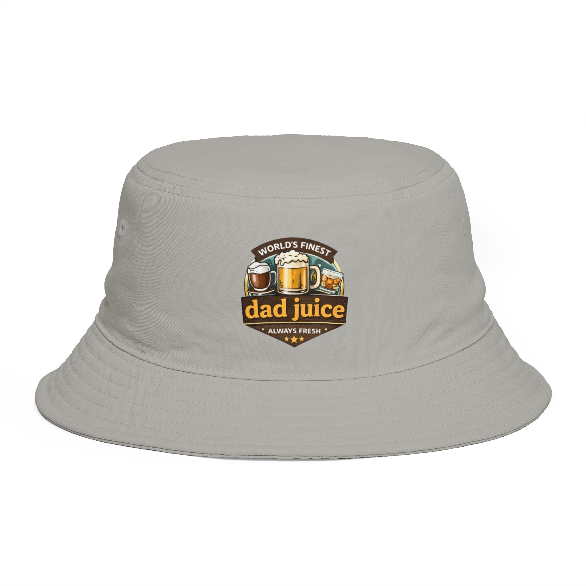 Dad Juice Bucket Hat | "Worlds Finest" Beer Graphic Casual Dad Cap