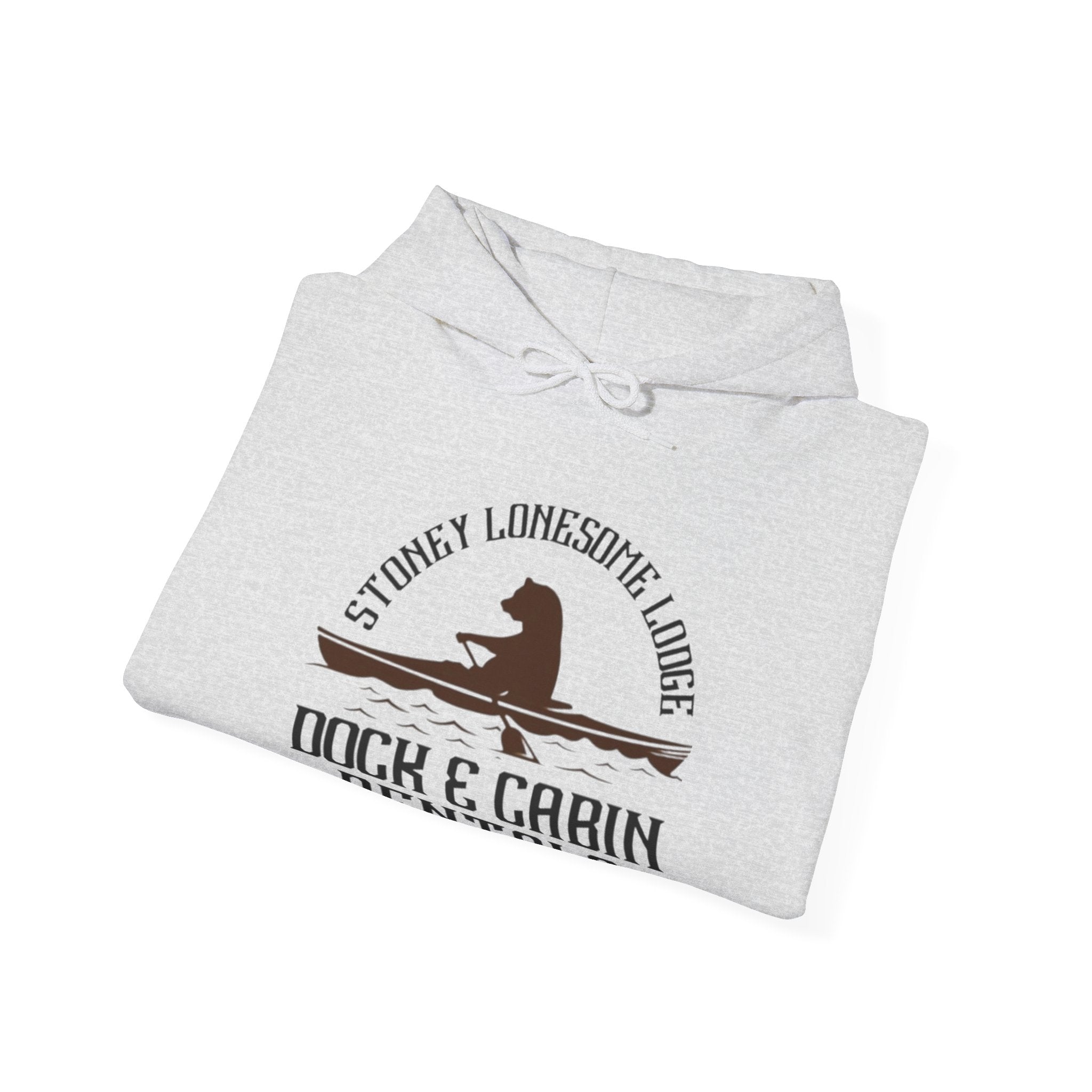 Dock & Cabin Rentals Hoodie | Stoney Lonesome Lodge Fishing Cabin Sweatshirt