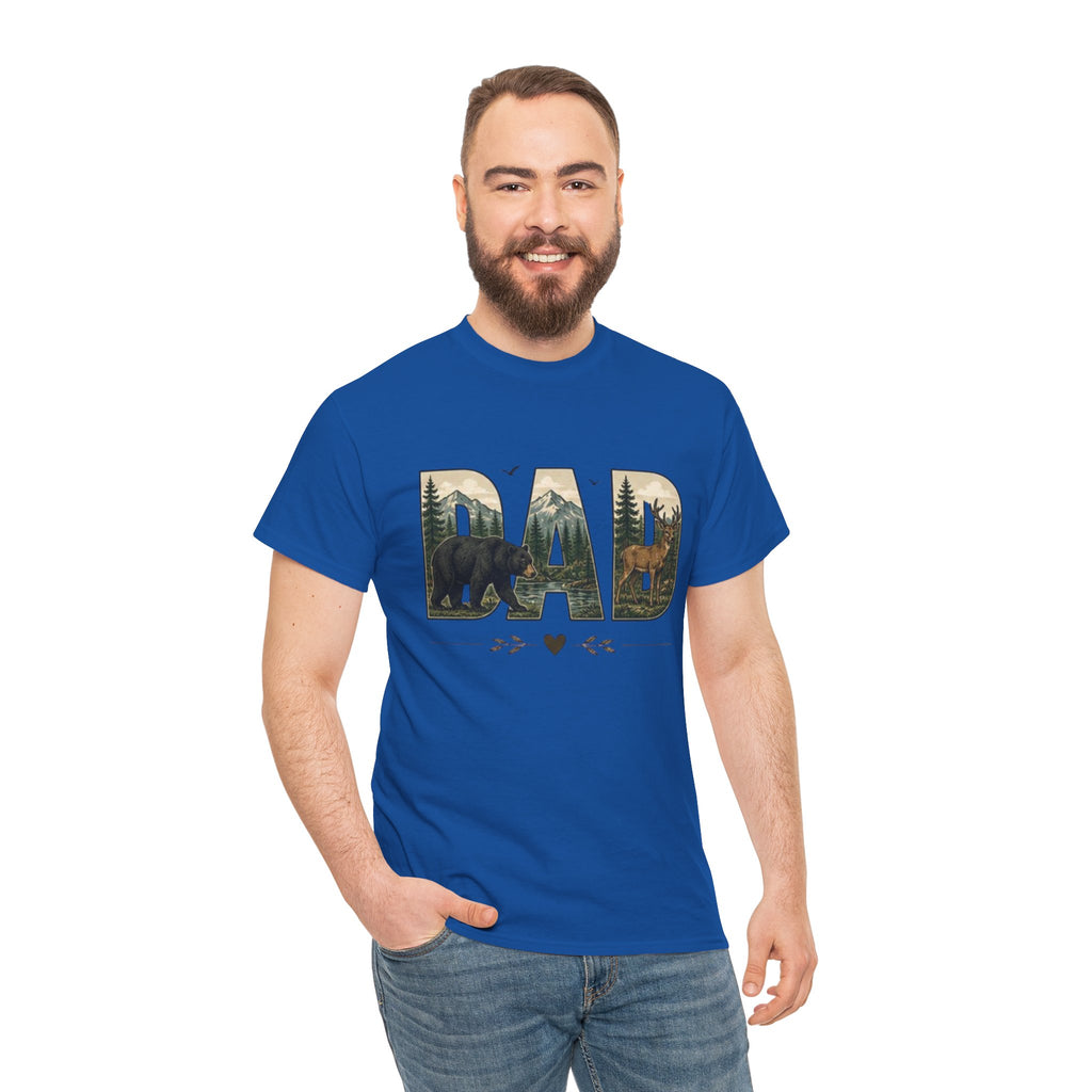 Dad Woodland Bear Graphic Tee | Fathers Day Outdoor Camping Shirt