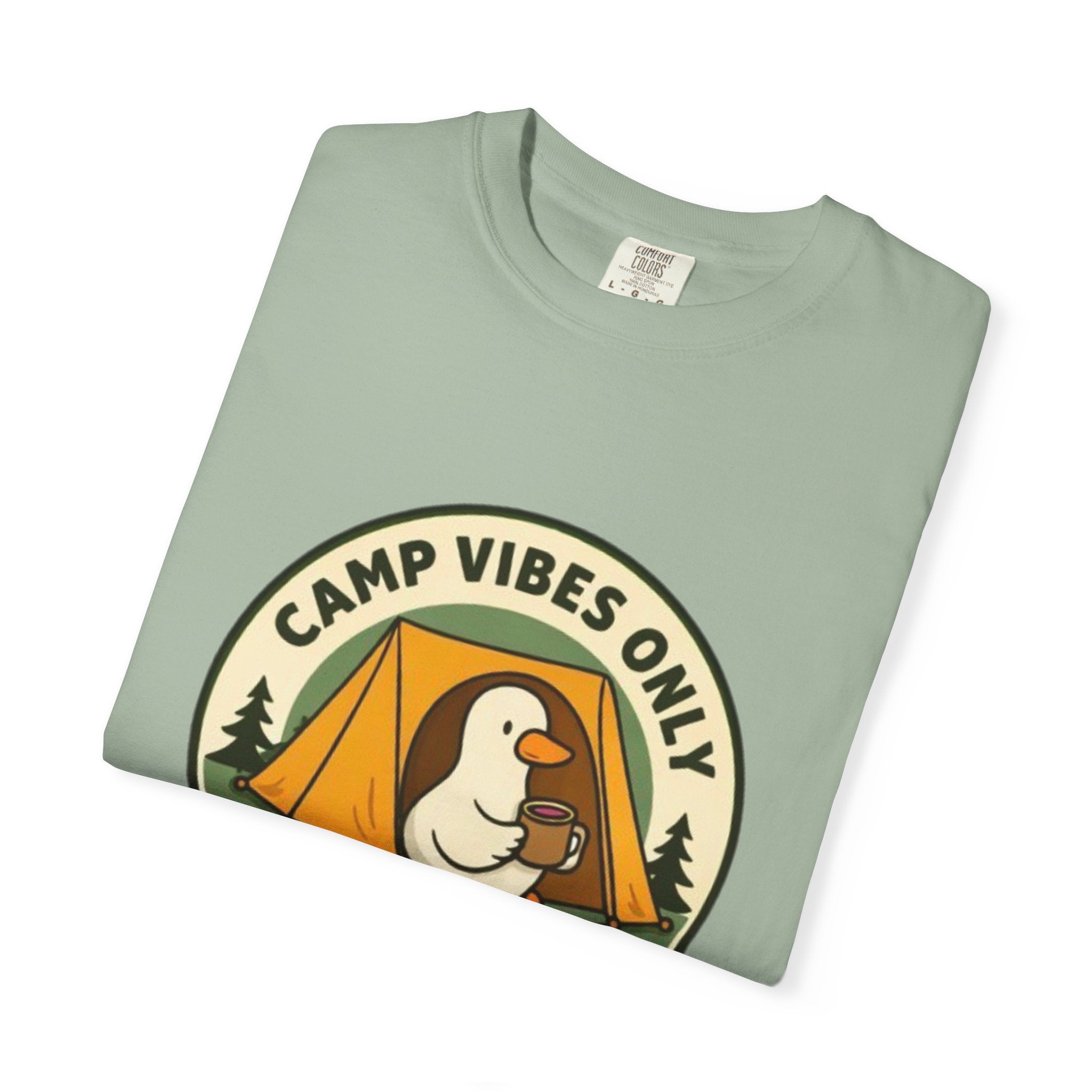Camp Vibes Only T-Shirt | Cute Duck Camping Graphic Tee
