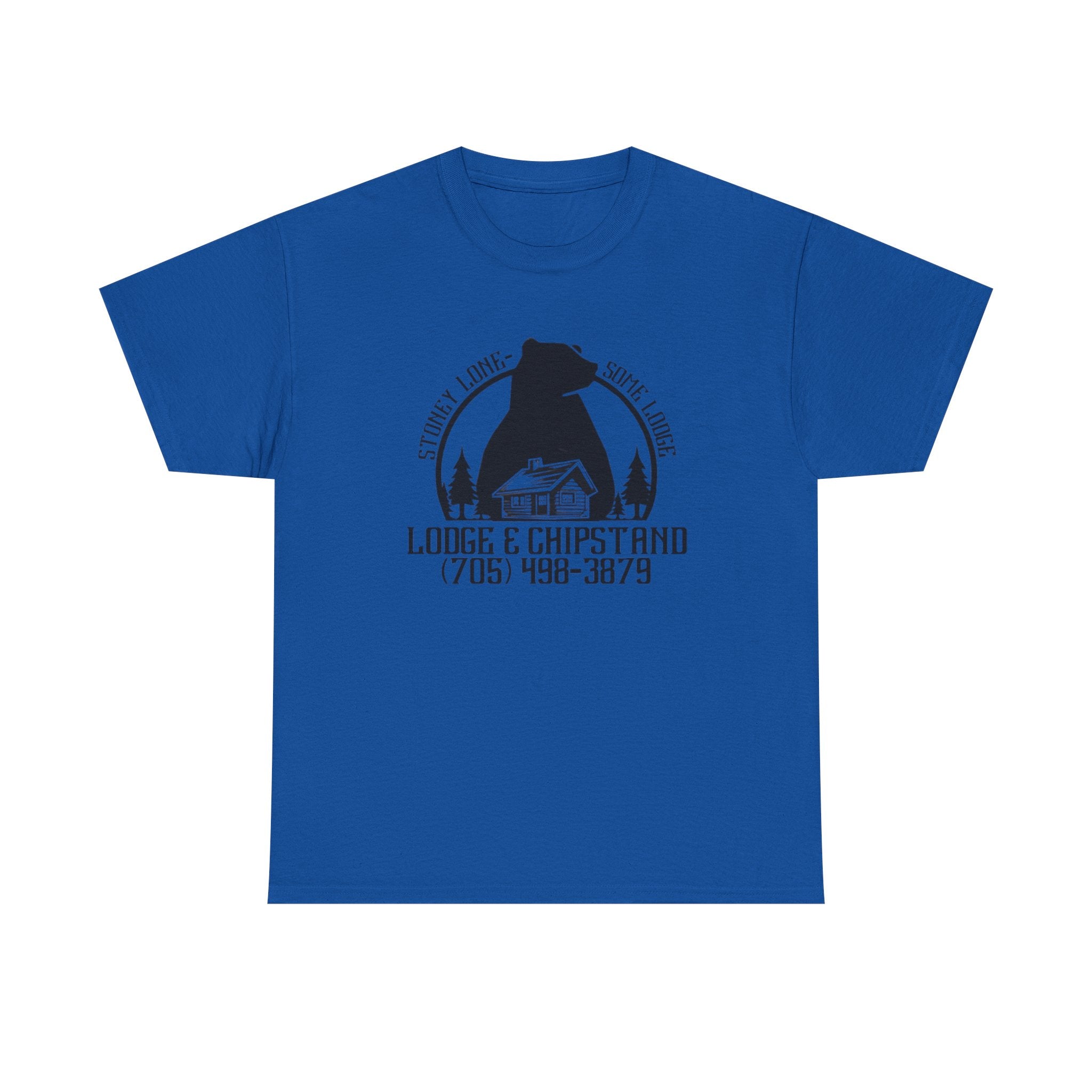 Hunting Fishing Lodge T‑Shirt | Lodge & Chip stand Cabin Vintage Tee