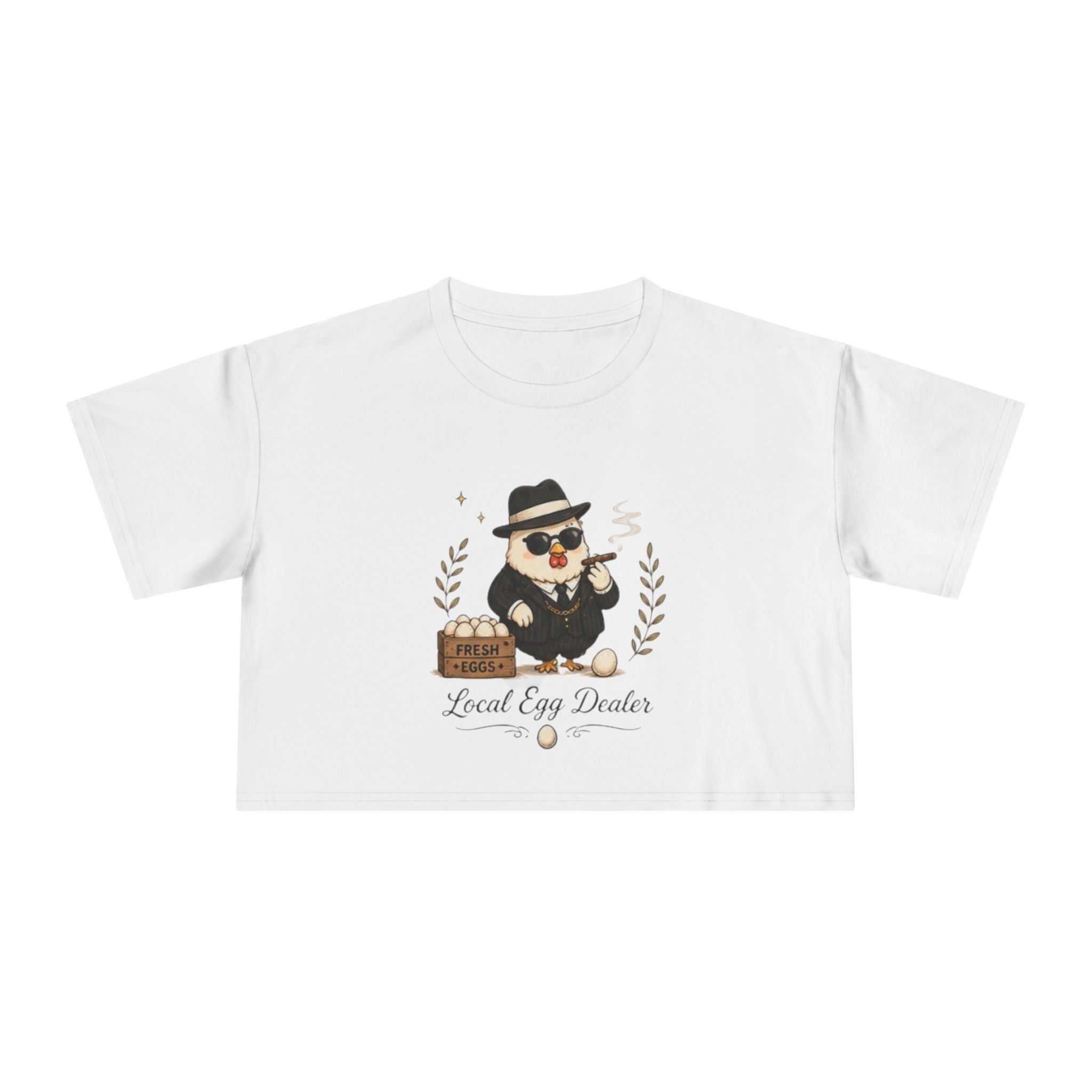 Crop Tee | Local Egg Dealer Cute Chick Graphic Crop Top
