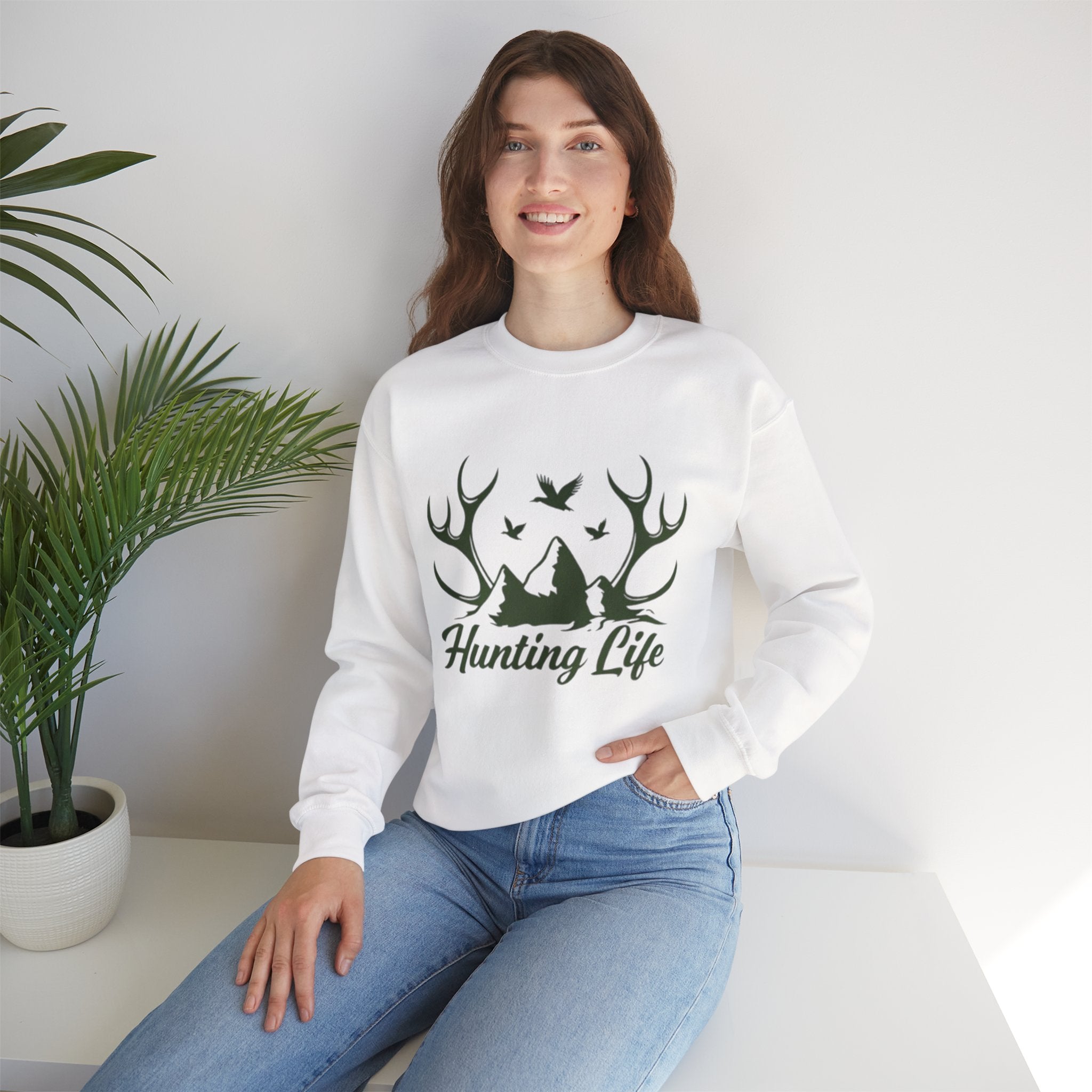 Hunting Life Sweatshirt | Outdoor Antler & Duck Hunt Crewneck