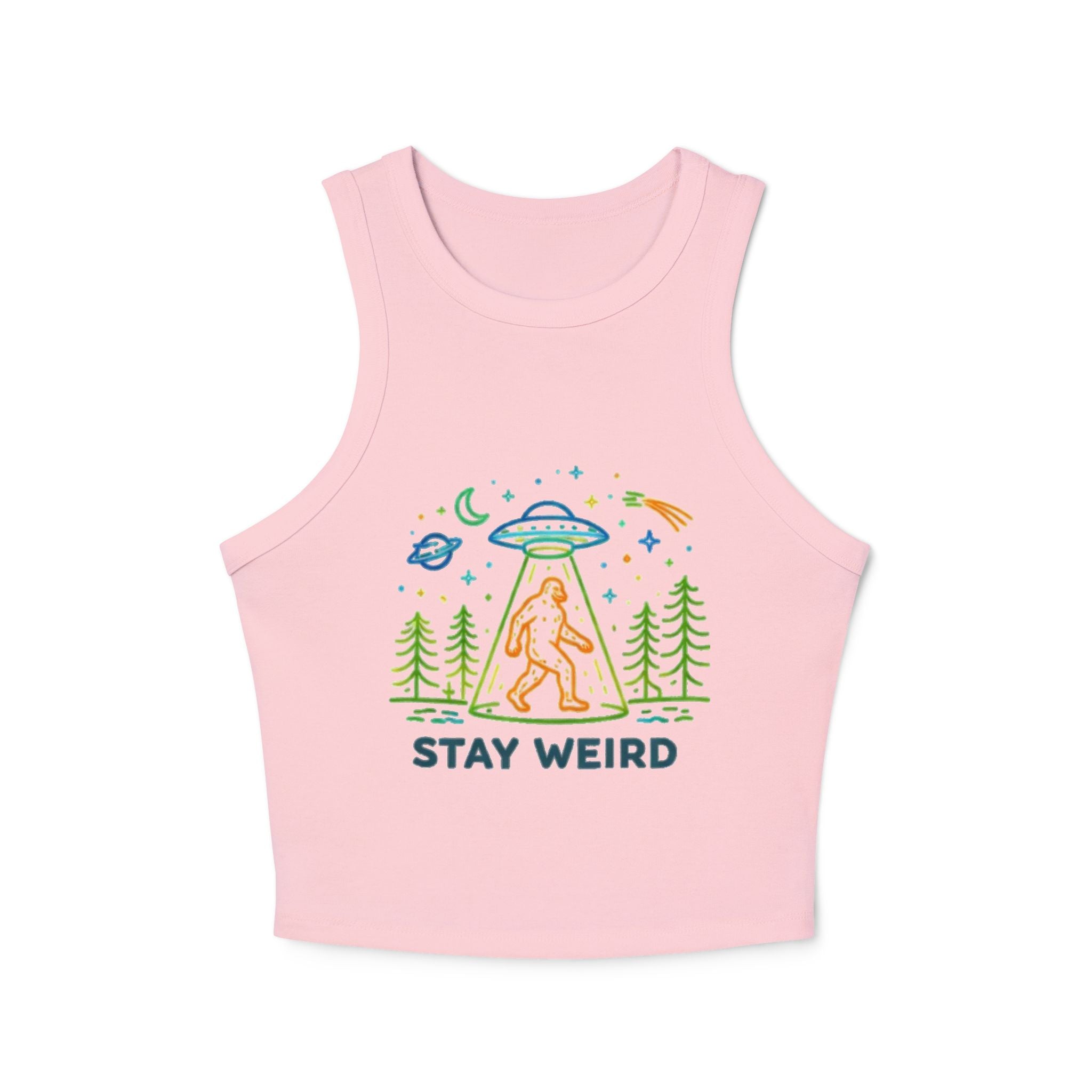 Keep It Weird Tank Top | Bigfoot Alien Abduction Crop Tank