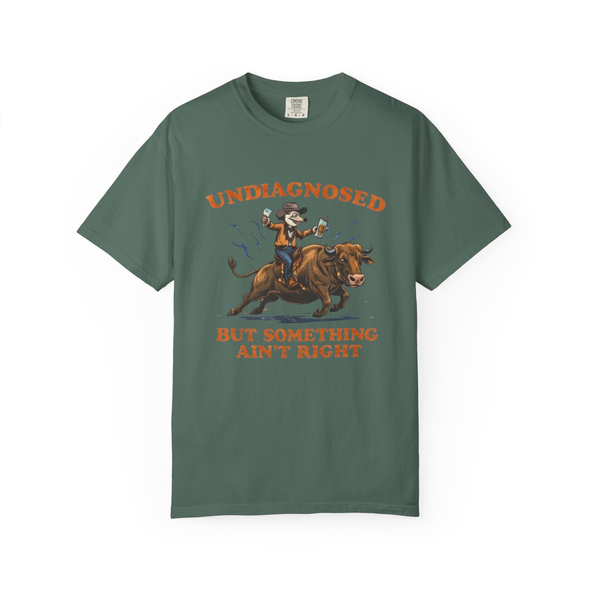 Undiagnosed But Something Ain't Right bull rider T-Shirt | Western Rodeo Graphic Tee