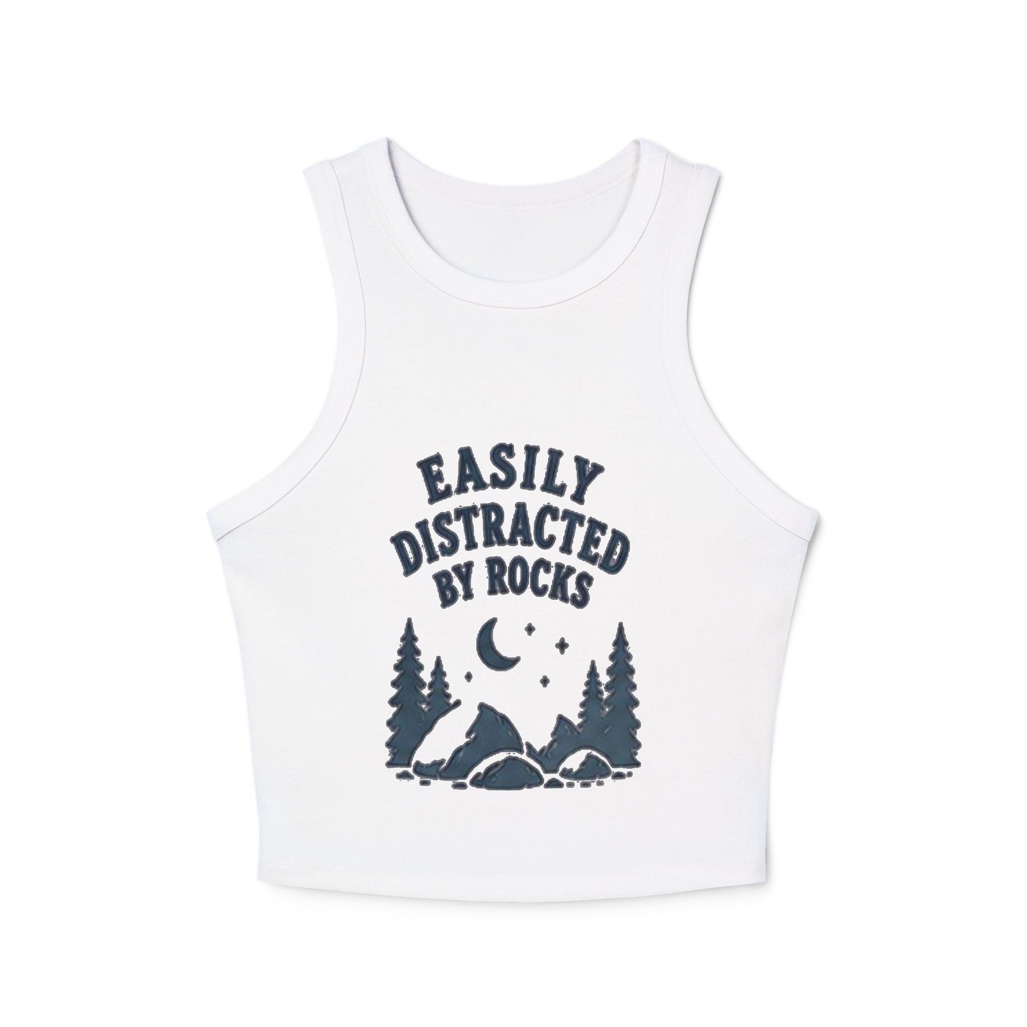Easily Distracted by Rocks Racer Tank | Rock Collector Womens Tank Top