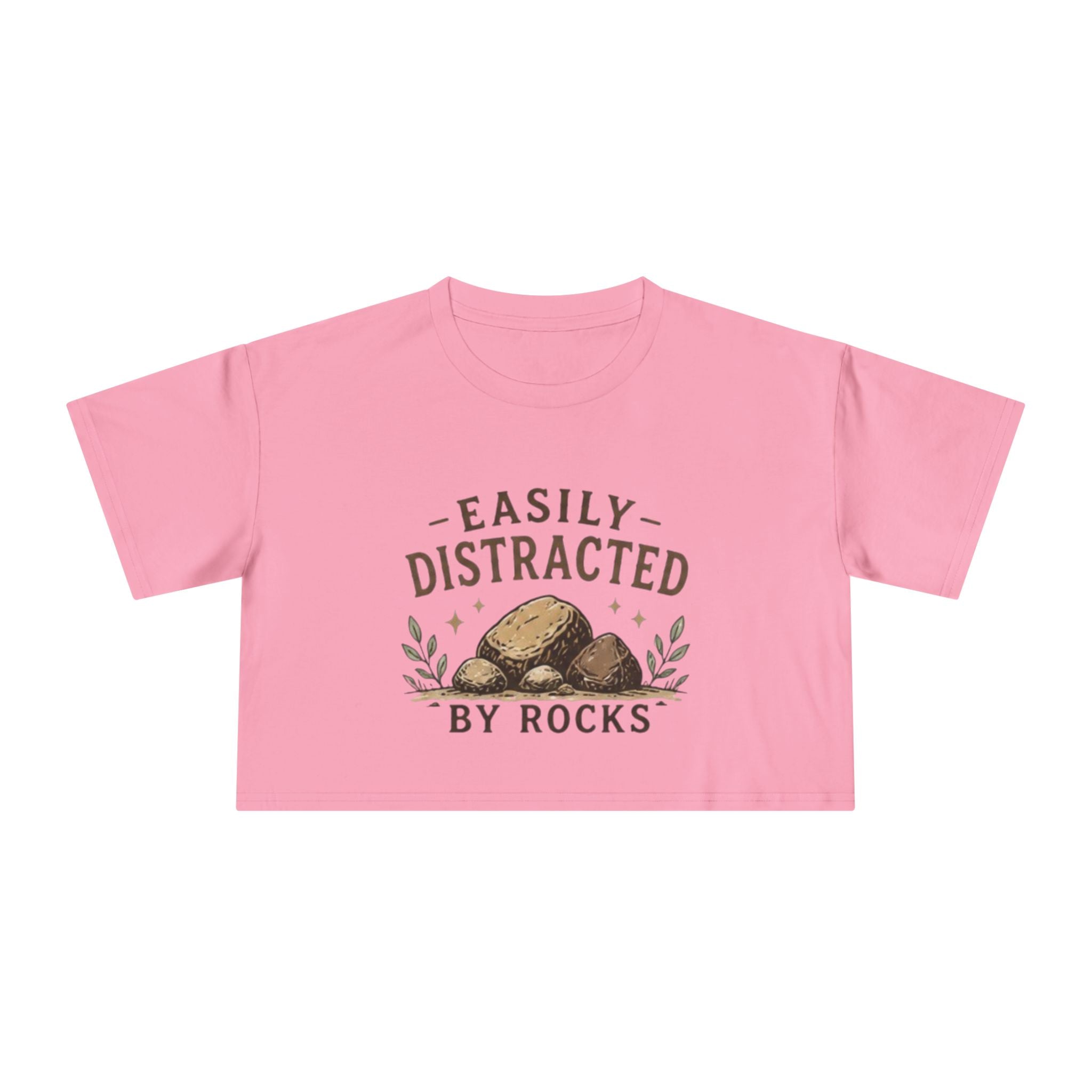 Easily Distracted by Rocks Crop Tee