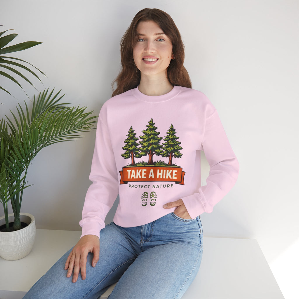 Take a Hike Sweatshirt | Protect Nature Crewneck for Hikers & Outdoor Lovers