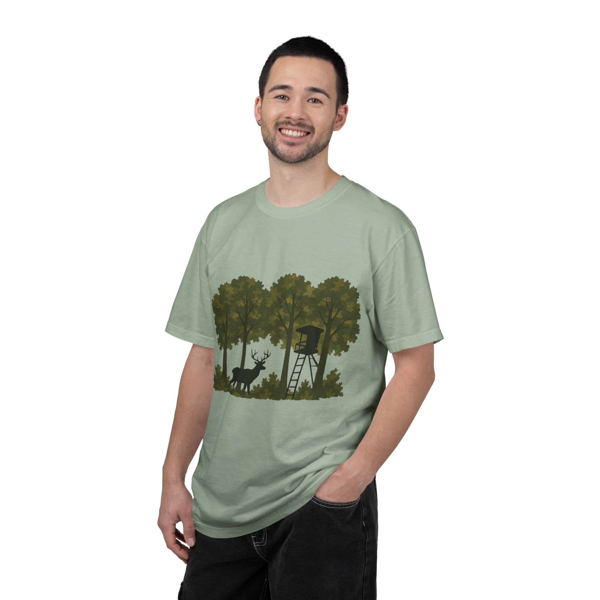 Deer Stand Forest T-Shirt | Hunting Silhouette Tee