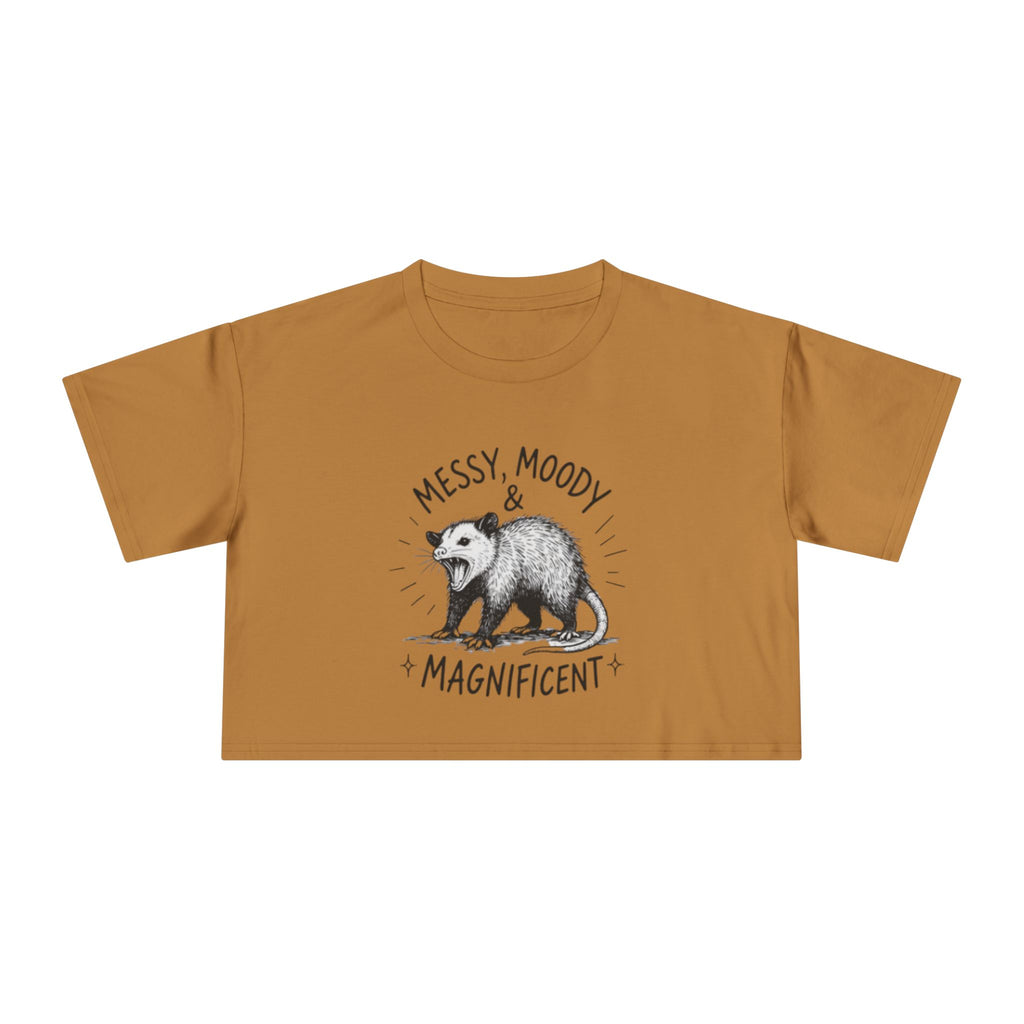 Crop Tee | Messy Moody & Magnificent Opossum Graphic
