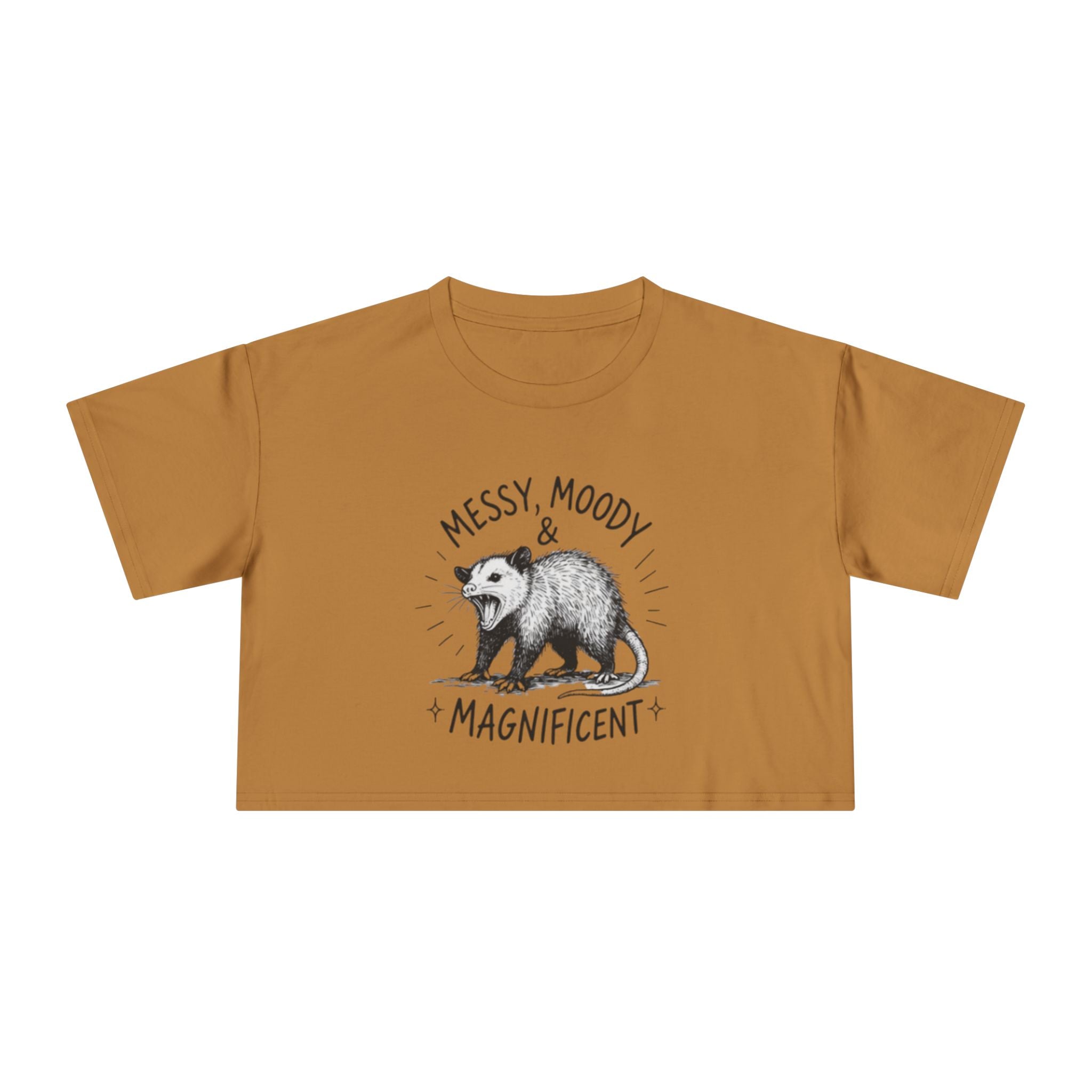 Crop Tee | Messy Moody & Magnificent Opossum Graphic