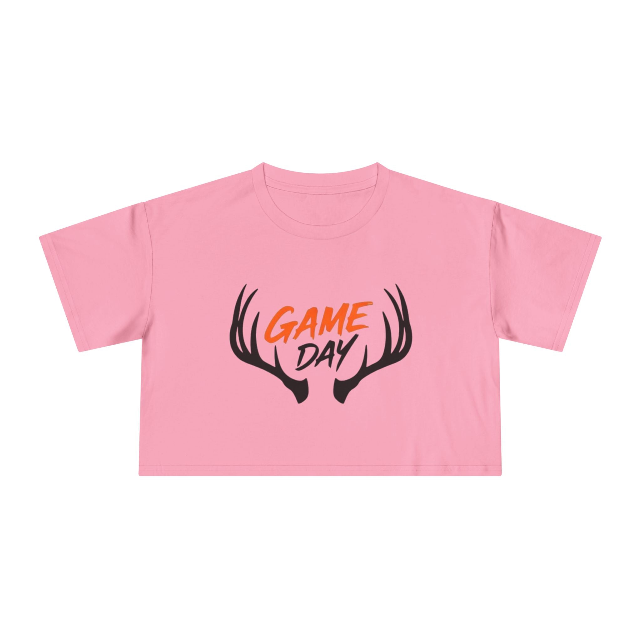 Game Day Crop Tee | Womens Hunting Antler Graphic Top