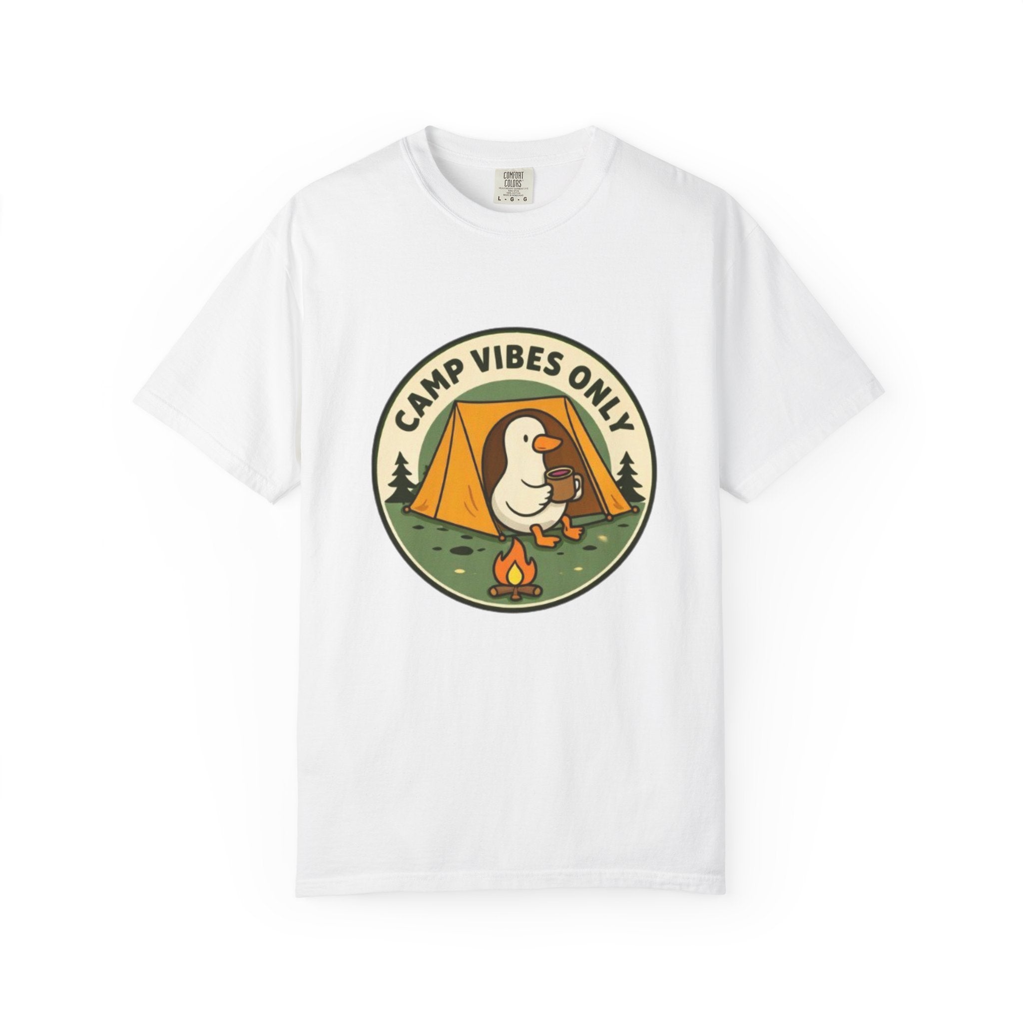 Camp Vibes Only T-Shirt | Cute Duck Camping Graphic Tee