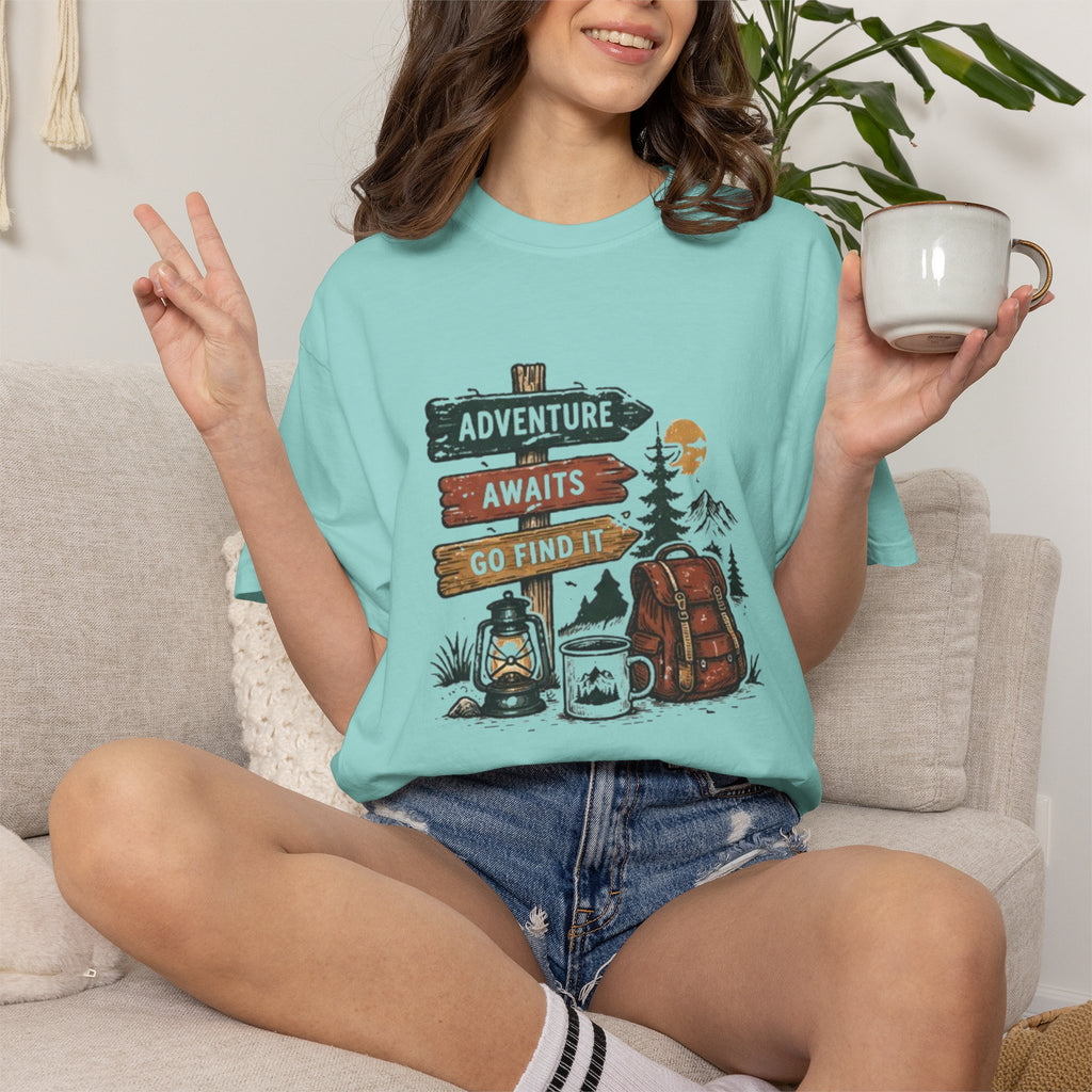 Adventure Awaits Camping T-Shirt | Go Find It Graphic Tee