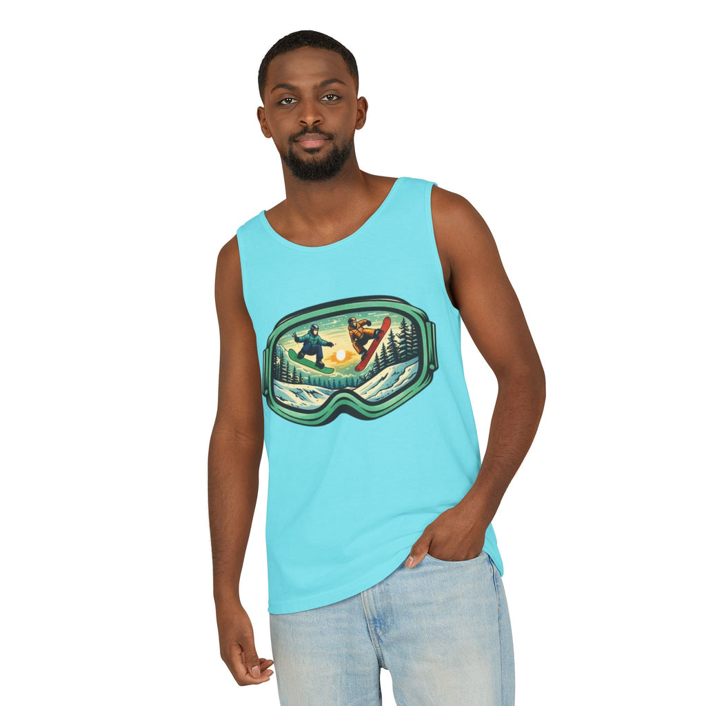 Snowboarding Mountain Goggles Tank Top