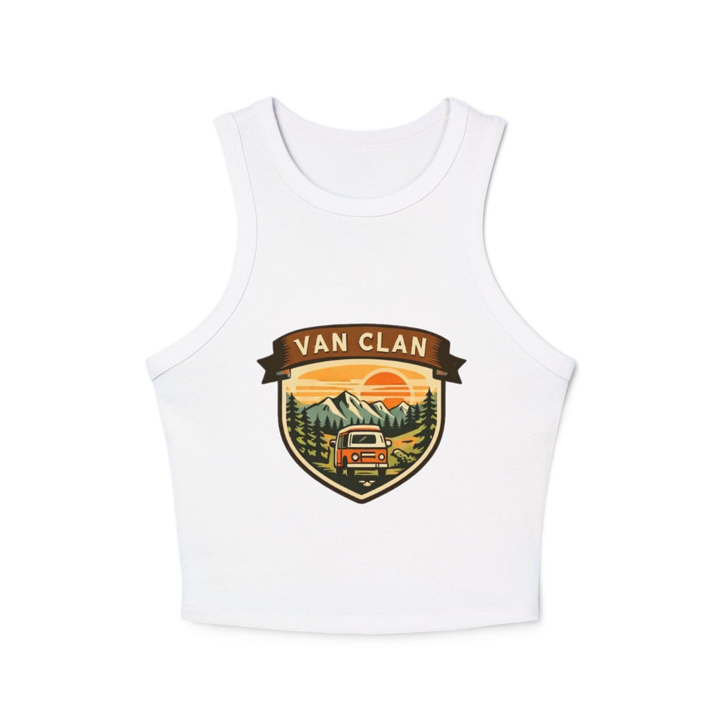 Van Clan Adventure Tank Top | Womens Outdoor Camper Badge Racer Tank