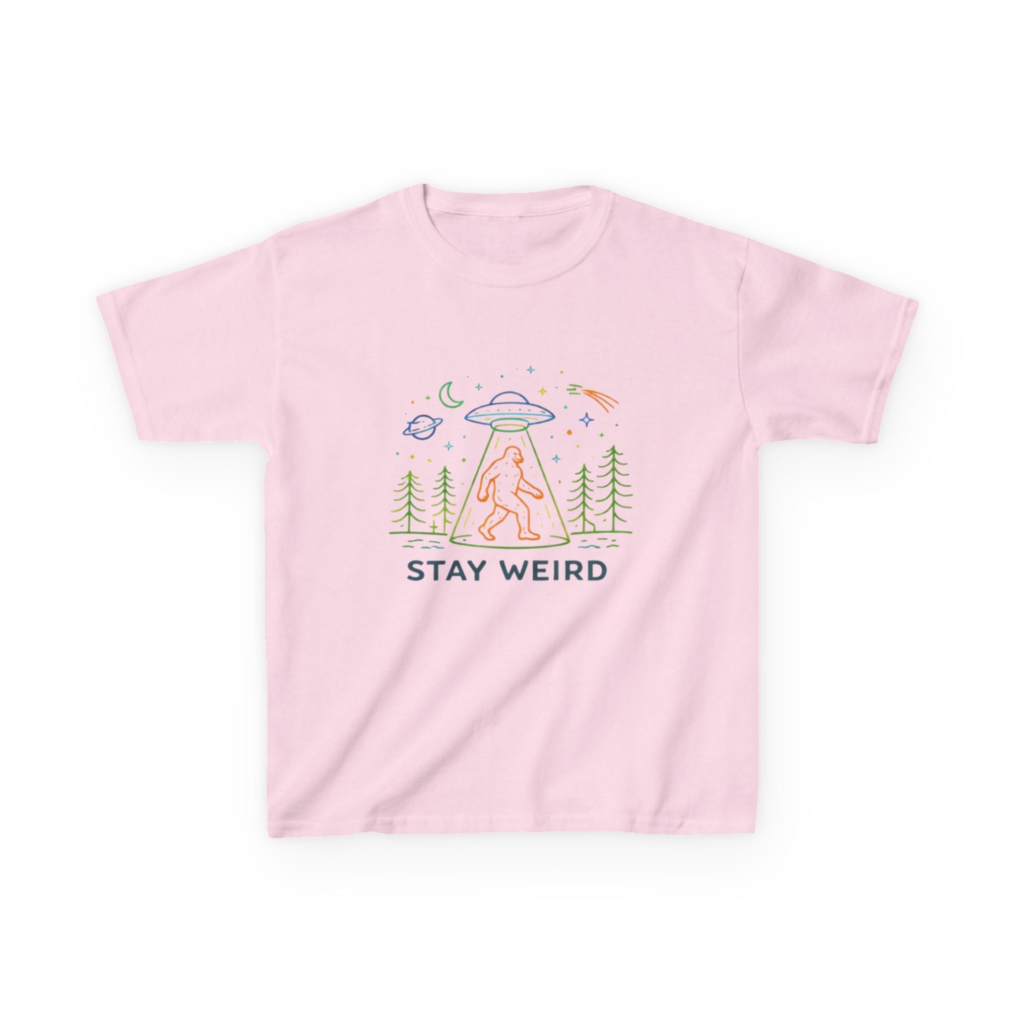 Kids Tee | Stay Weird Alien Bigfoot Graphic T-Shirt