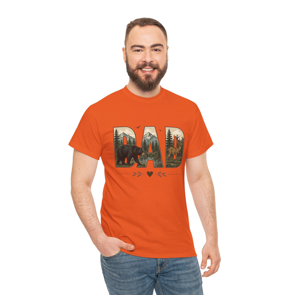 Dad Woodland Bear Graphic Tee | Fathers Day Outdoor Camping Shirt