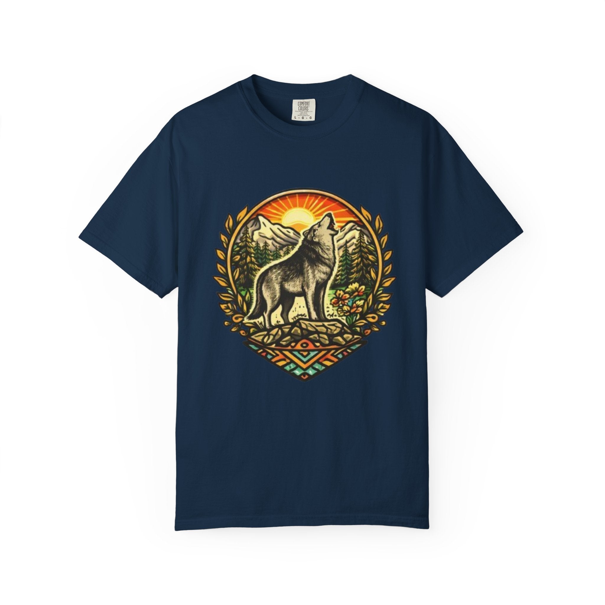 Wolf Howl Mountain T-Shirt | Vintage Nature Graphic Tee