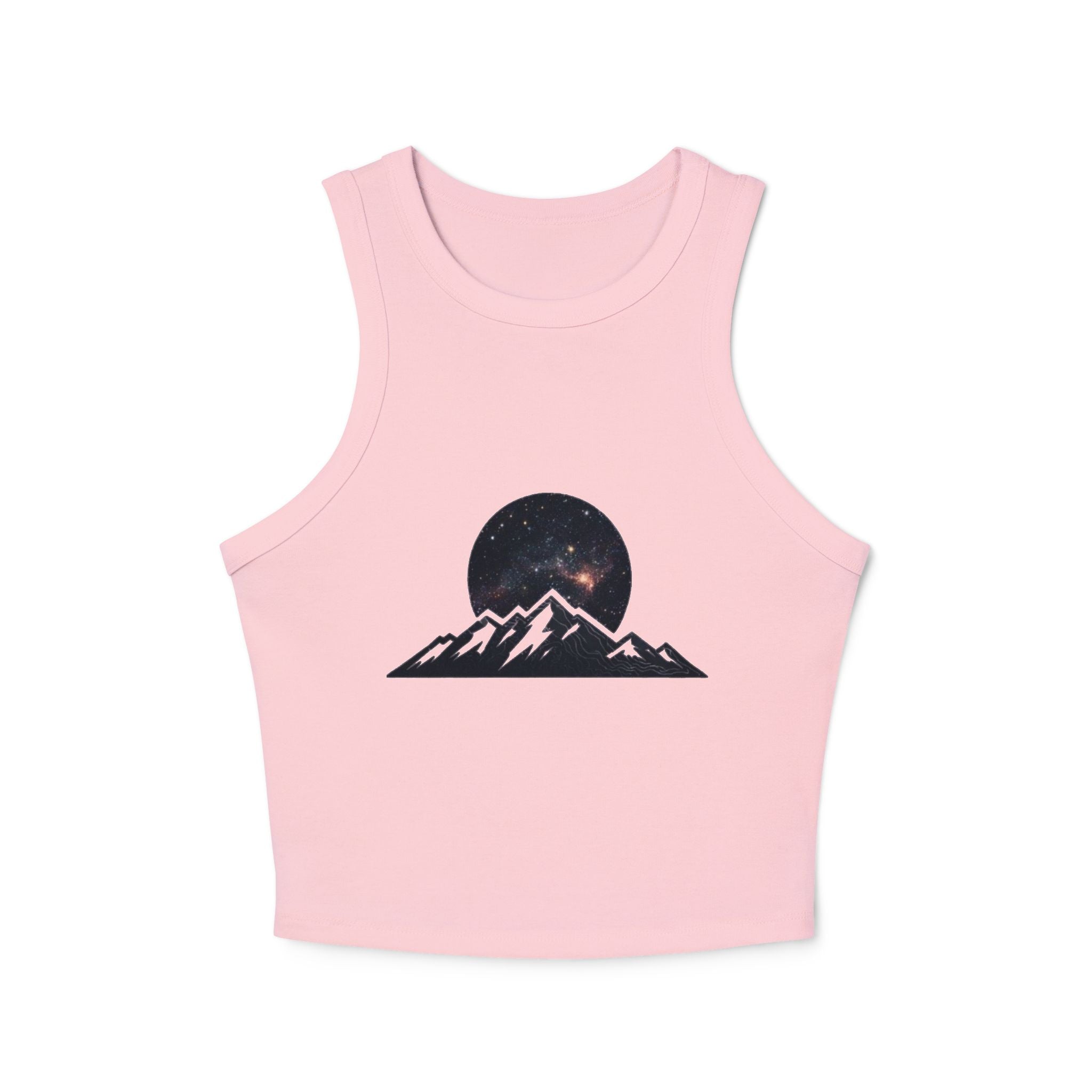 Galaxy Mountain Racer Tank Top | Night Sky Mountain Graphic Tank