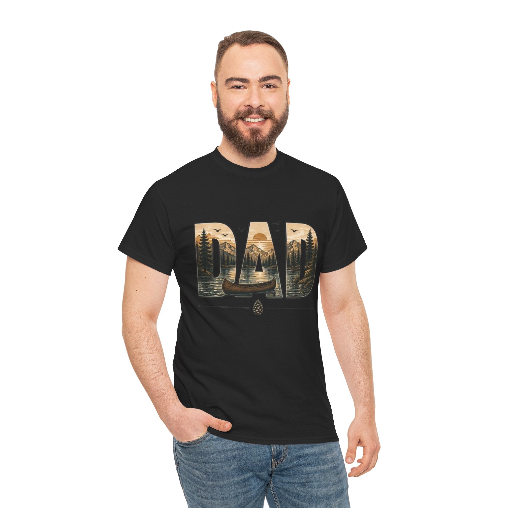 Canoeing Landscape Tee | Gift for Outdoorsman |Gift for Dad