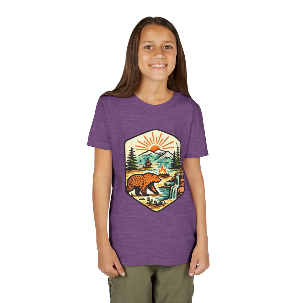 Youth Tee | Bear Camping Adventure Graphic Shirt