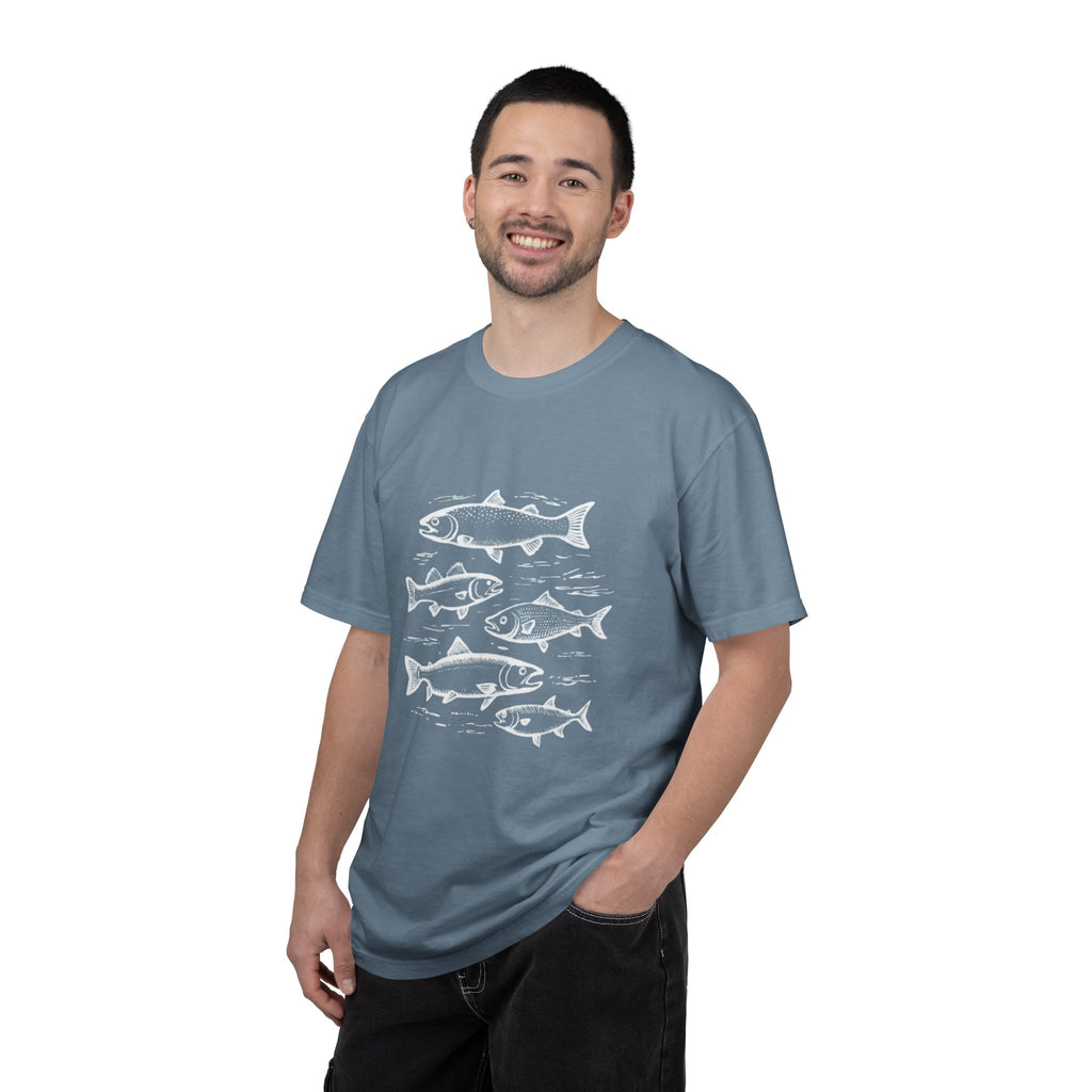 Fish Collection Garment-Dyed T-Shirt | Simple Marine Design