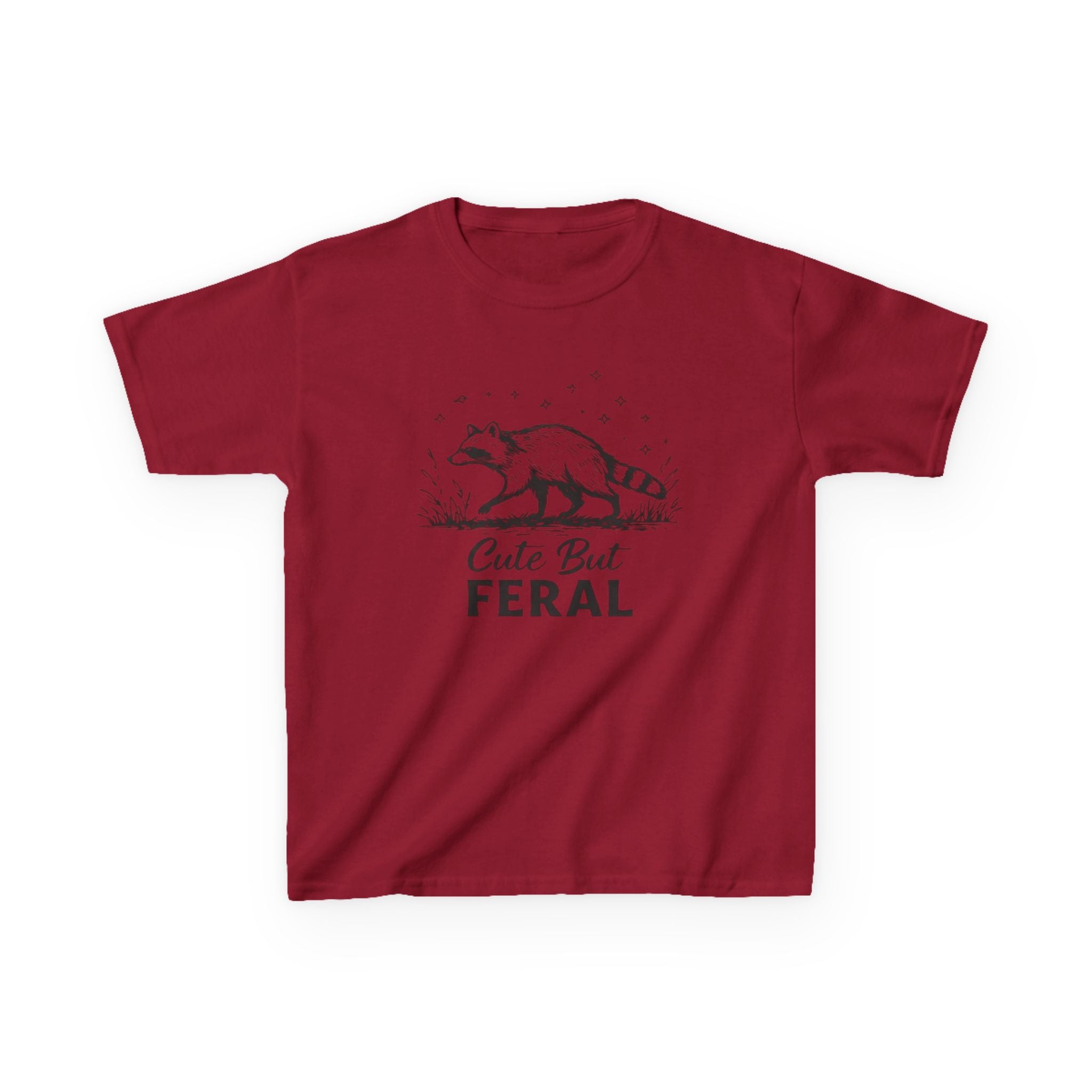 Kids Tee | Cute But Feral Raccoon Graphic