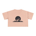 Crop Tee | Night Sky Mountain Graphic
