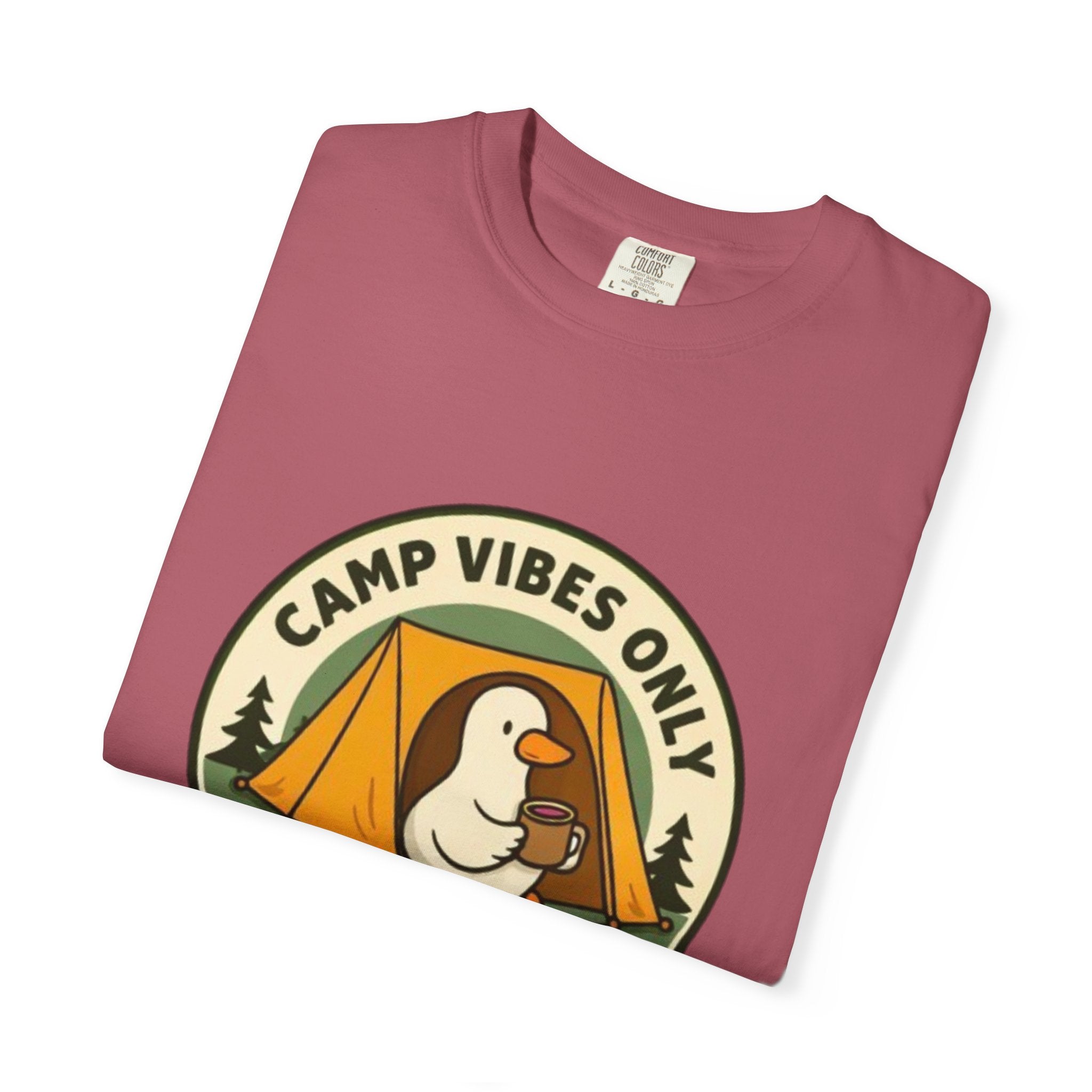 Camp Vibes Only T-Shirt | Cute Duck Camping Graphic Tee