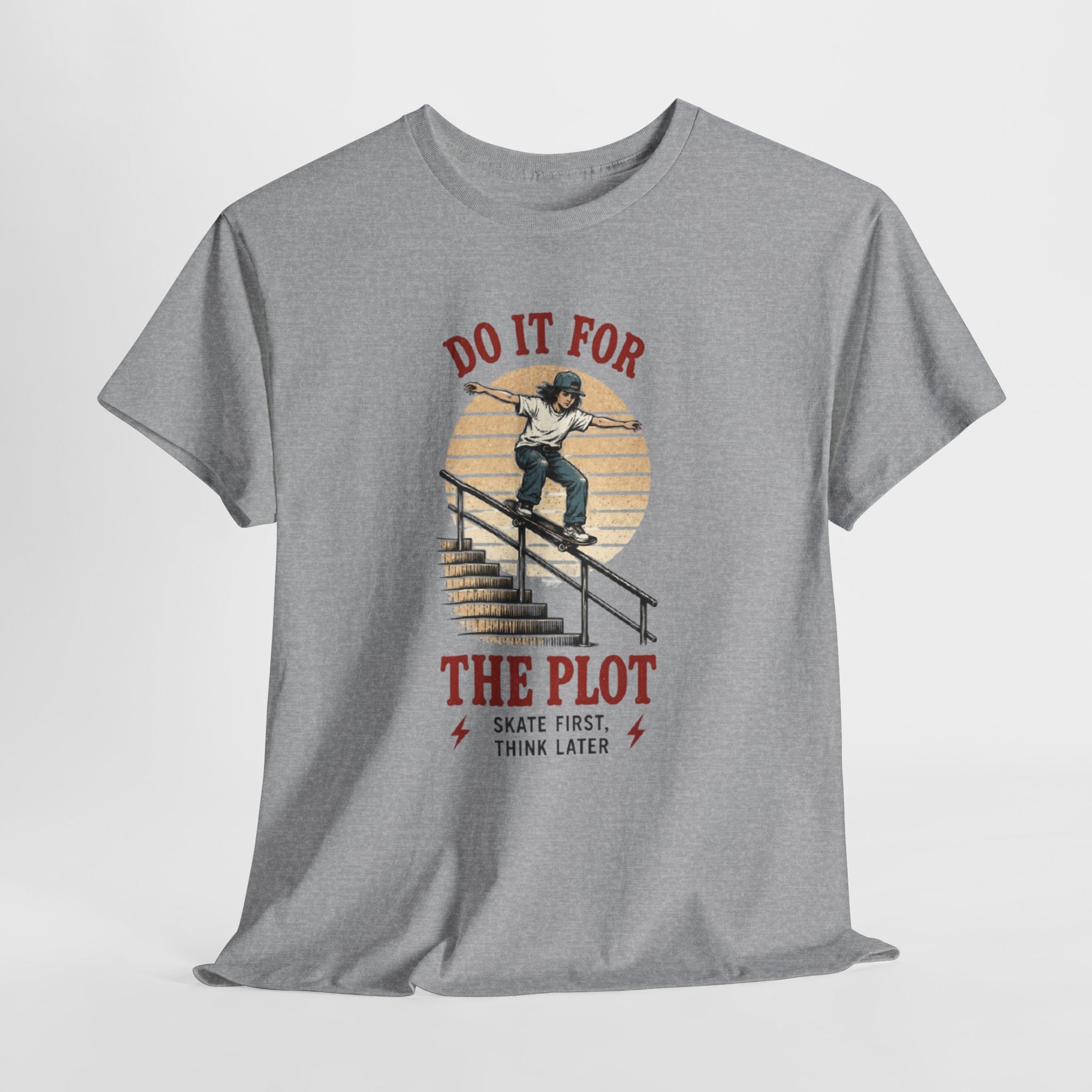 Skate Tee | "Do It For The Plot" Retro Skateboarding Graphic Shirt