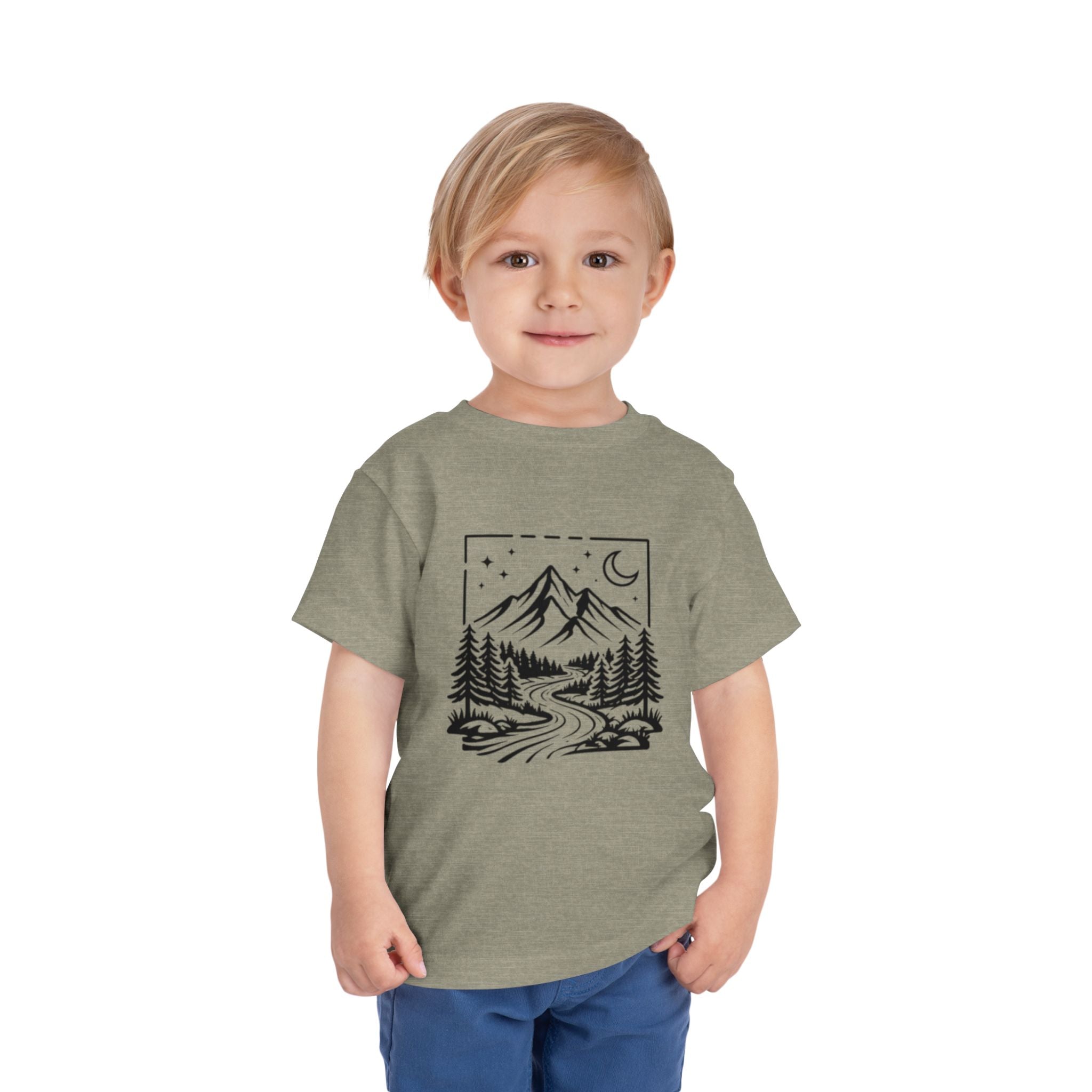 Toddler Tee | Moonlit Mountain Adventure Graphic