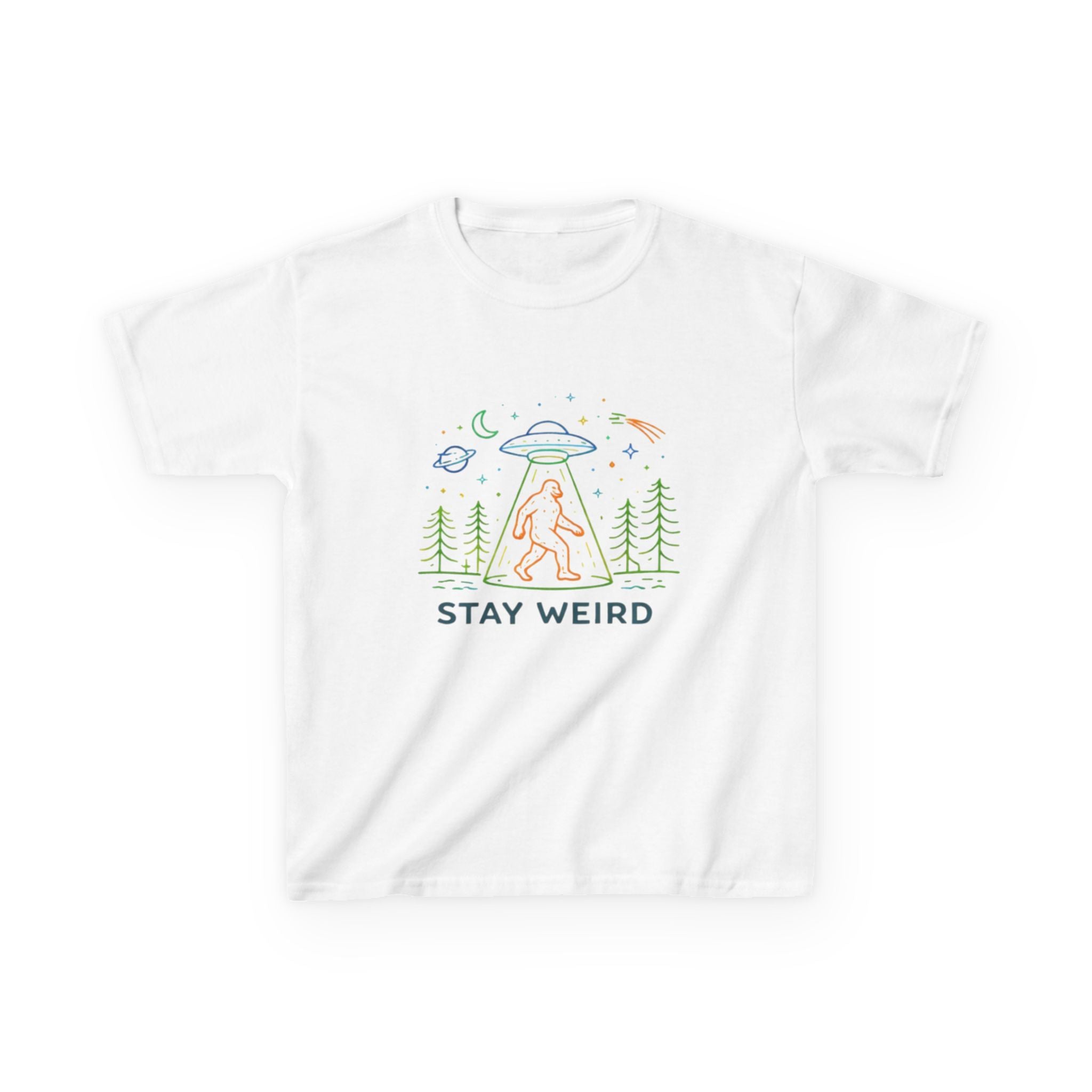 Kids Tee | Stay Weird Alien Bigfoot Graphic T-Shirt